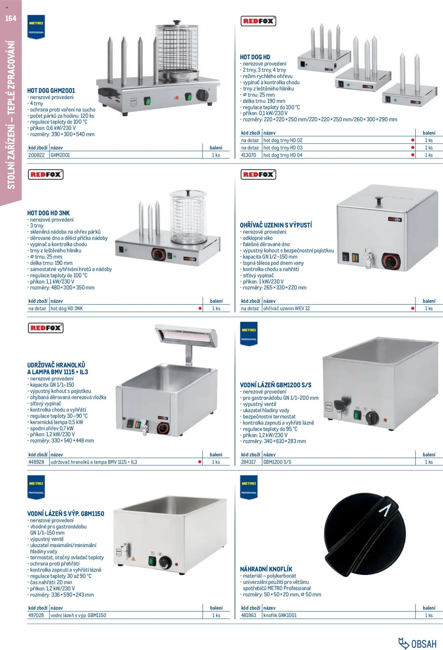 Makro leták - Gastro vybavení a zařízení od 01.02.2026 | Strana: 164 | Produkty: Hot dog, Vypínač, Lampa