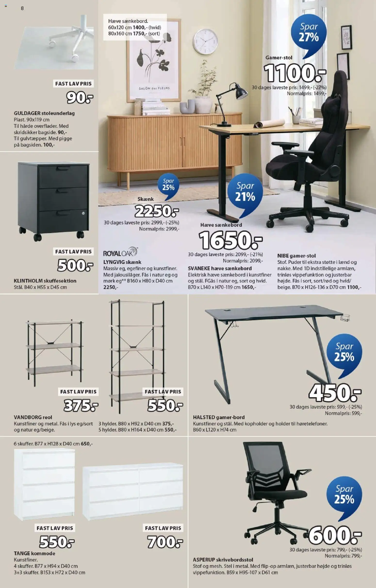 JYSK tilbudsavis – gyldig fra 27.02.2026 | Side: 8 | Produkter: Kommode, Skænk, Stof