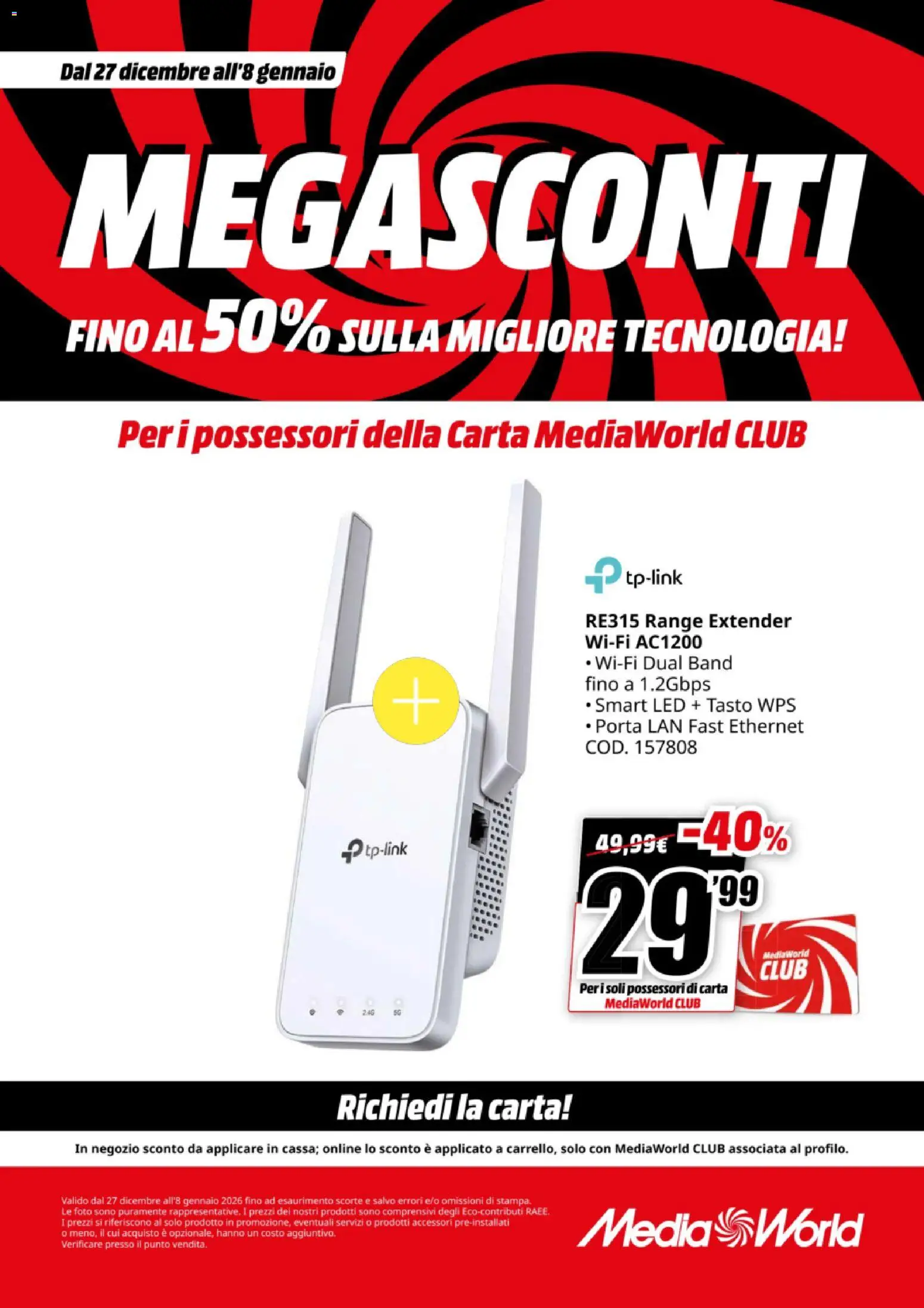 Volantino Media World del 27.12.2025 | Pagina: 22 | Prodotti: Range extender