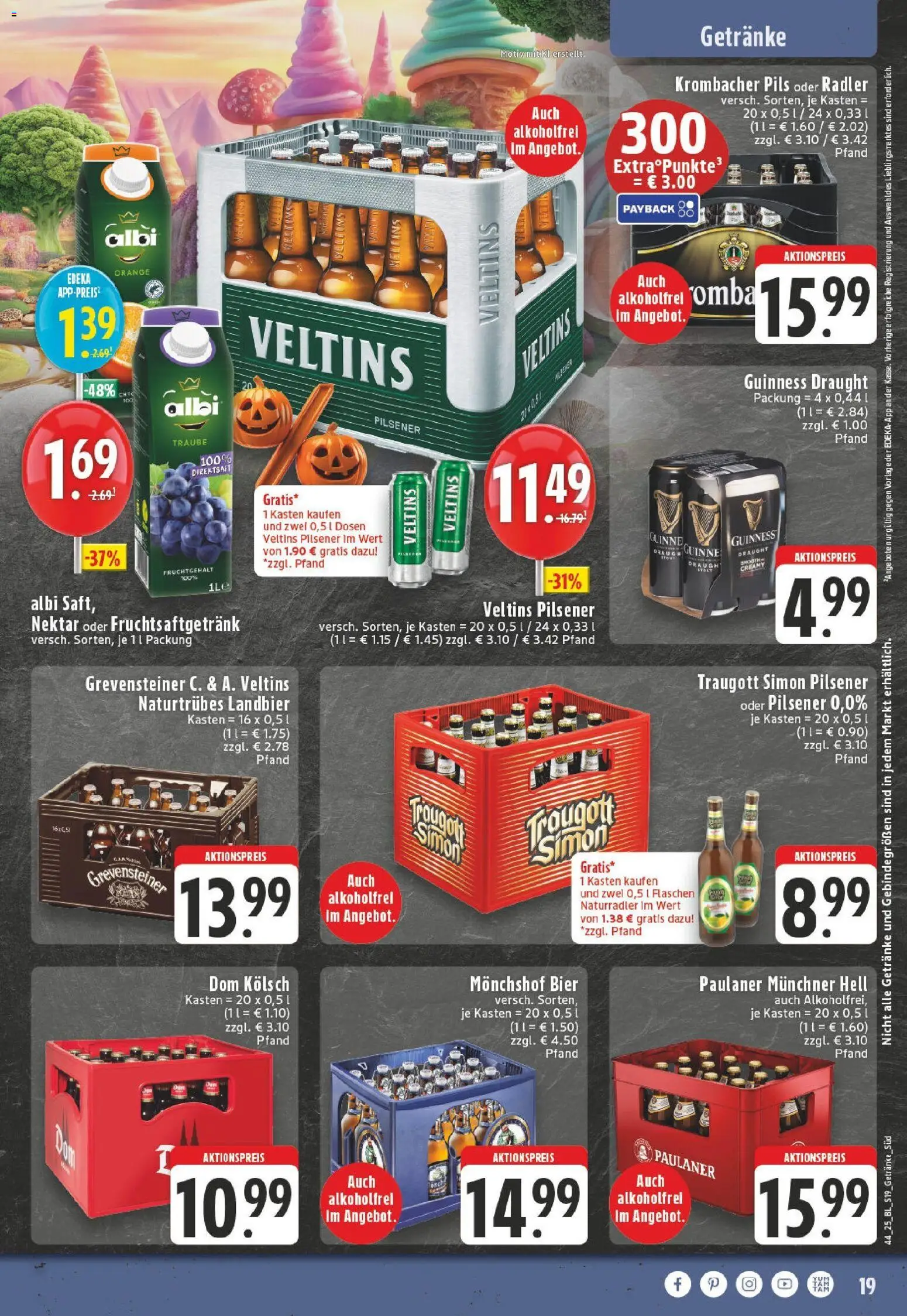 Edeka prospekt Königswinter-Stieldorf	 – gültig ab 26.10.2025 | Seite: 19 | Produkte: Radler, Krombacher, Paulaner, Veltins