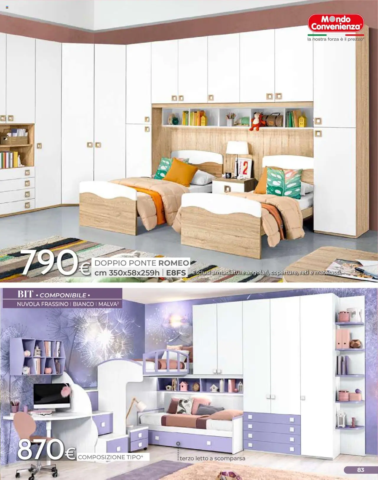 Volantino Mondo Convenienza del 01.04.2025 | Pagina: 85 | Prodotti: Letto