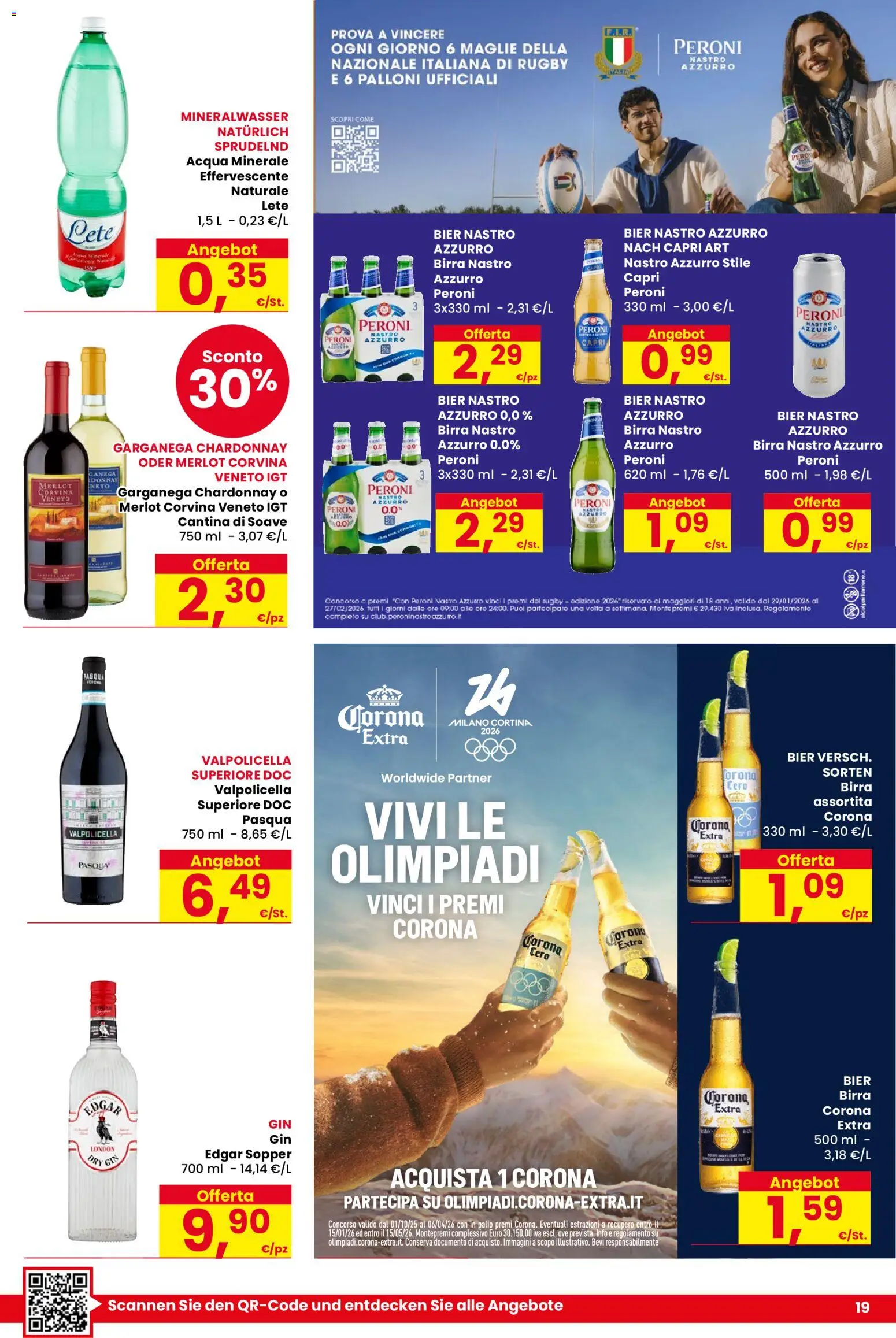 Volantino Despar del 05.02.2026 | Pagina: 19 | Prodotti: Birra, Gin, Acqua, Acqua minerale