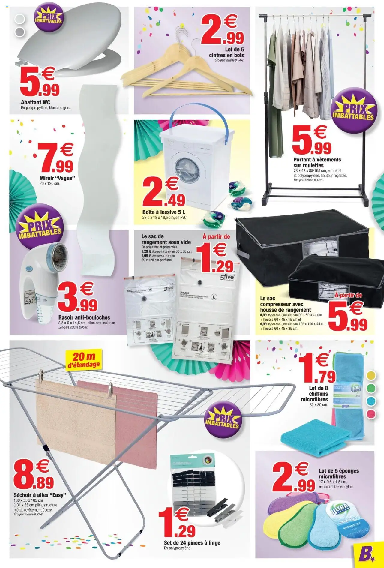  | Page: 7 | Produits: Pinces, Miroir, Lessive, Vêtements