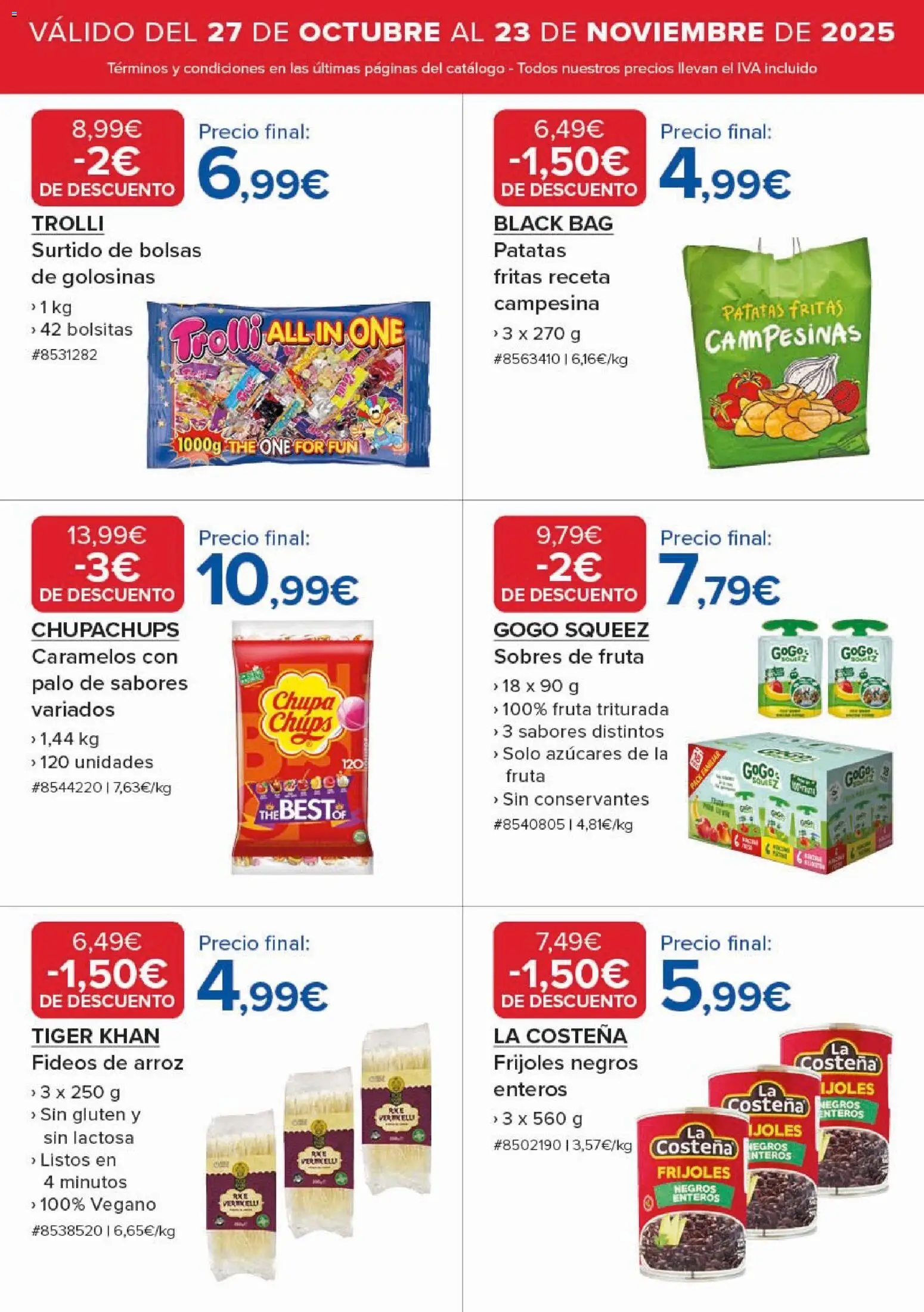 Costco catálogo │ válido desde el 27.10.2025 | Página: 4 | Productos: Arroz, Fideos, Golosinas, Fideos de arroz