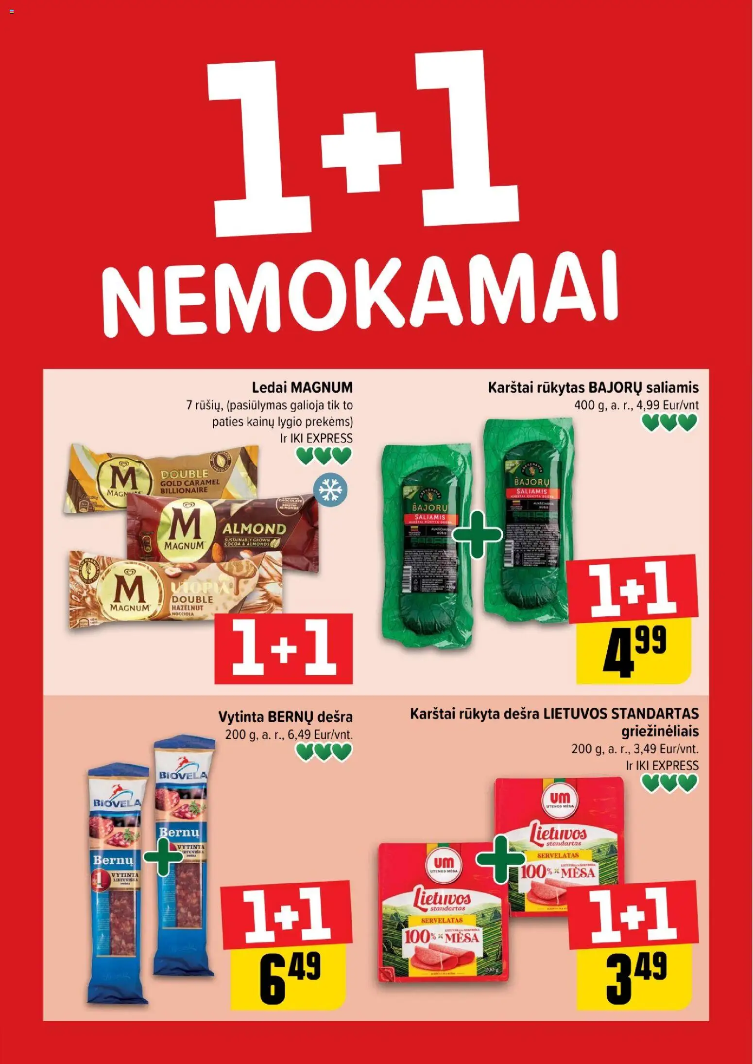 IKI akcijos nuo 02.02.2026 | Puslapis: 1 | Prekių: Ledai, Saliamis, Dešra