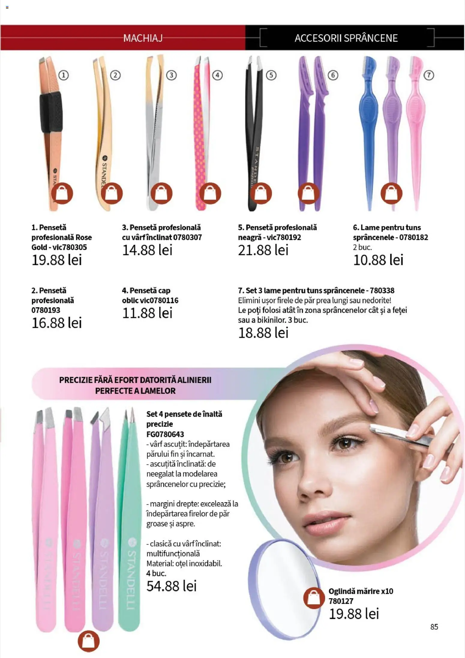 Noul catalog Lady’s – valabil de la 05.01.2026 | Pagină: 87 | Produse: Pensetă, Oglindă, Machiaj