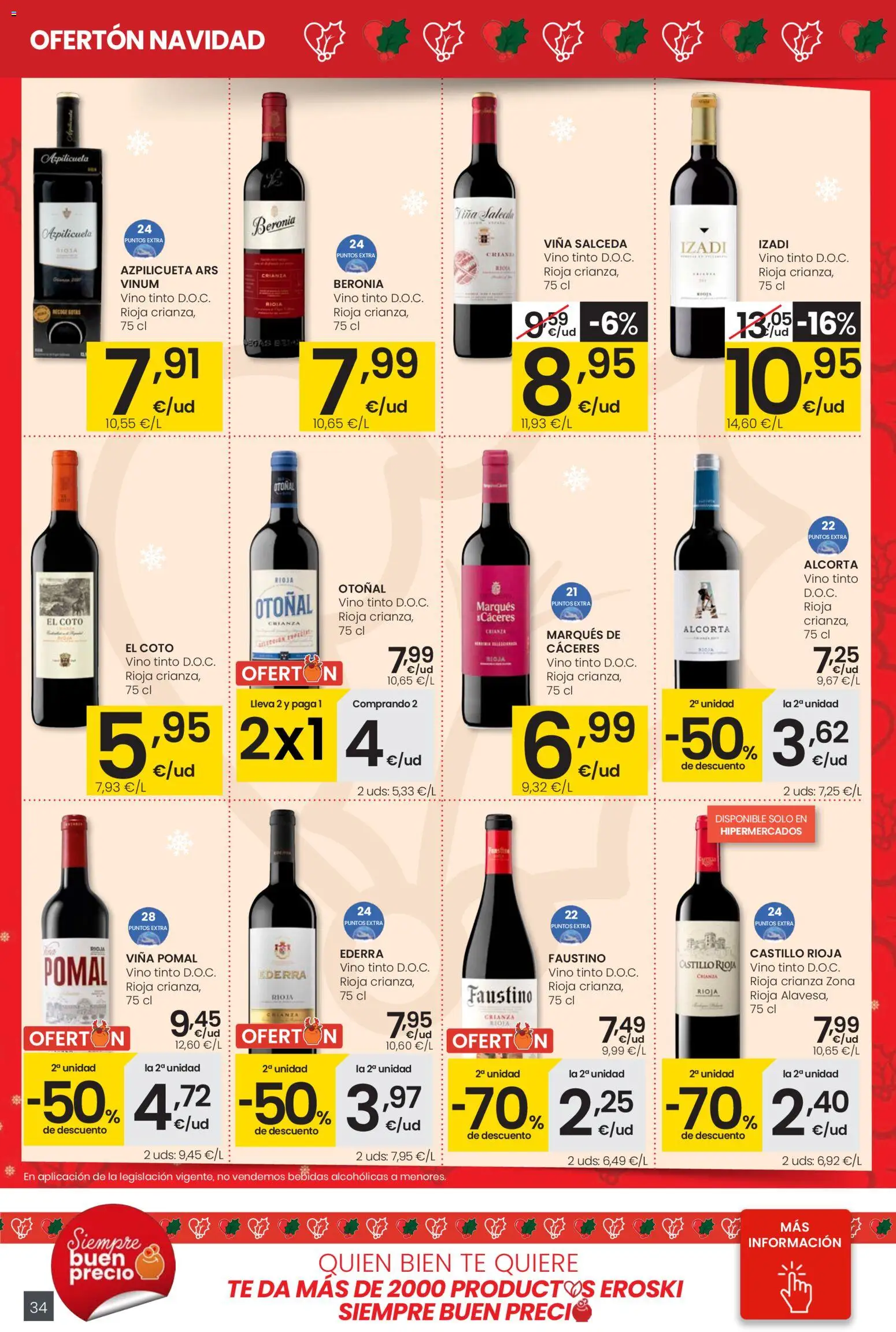 Eroski - Navidad │ válido desde el 18.12.2025 | Página: 34 | Productos: Vino, Té