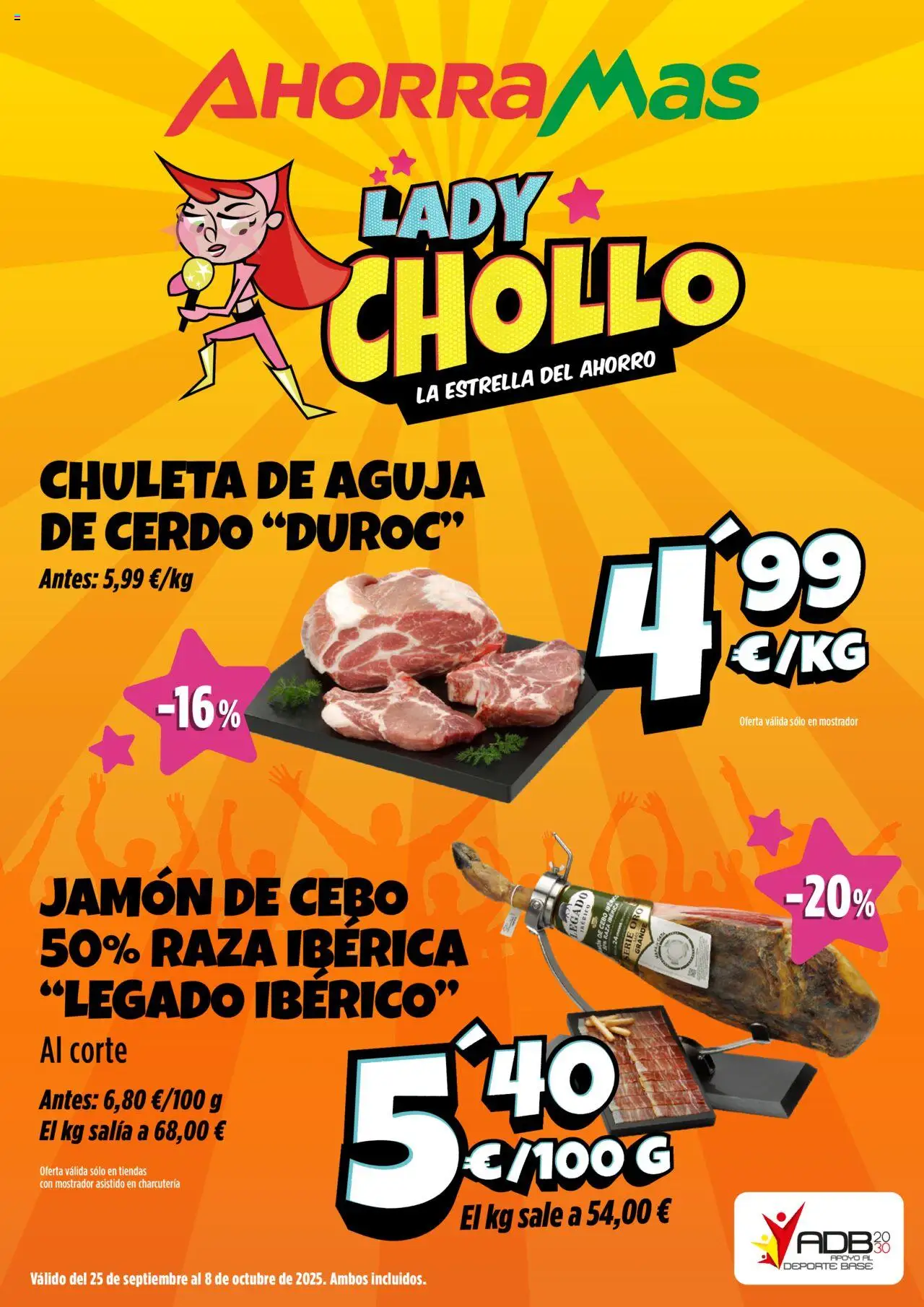 AhorraMas folleto │ válido desde el 25.09.2025 | Página: 1 | Productos: Jamón, Cerdo