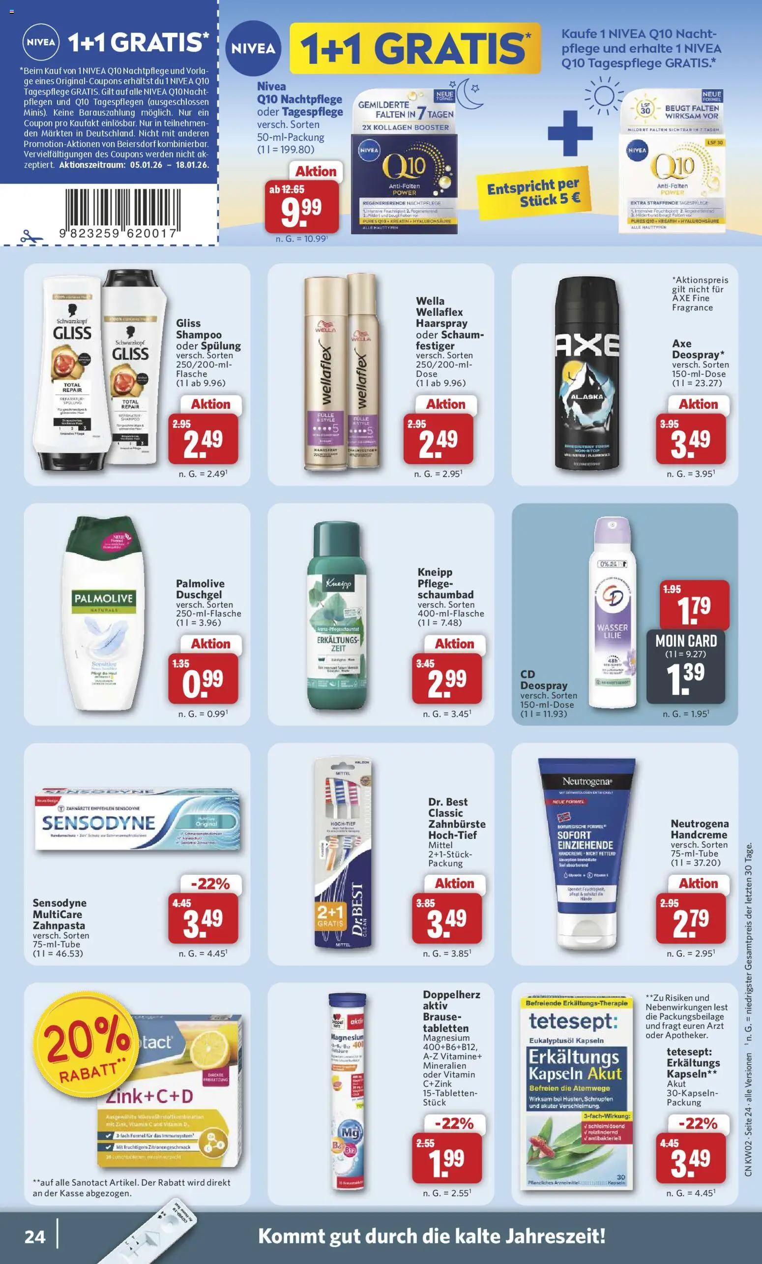 Combi Prospekt 	 – gültig ab 05.01.2026 | Seite: 25 | Produkte: Haarspray, Duschgel, Wasser, Deospray