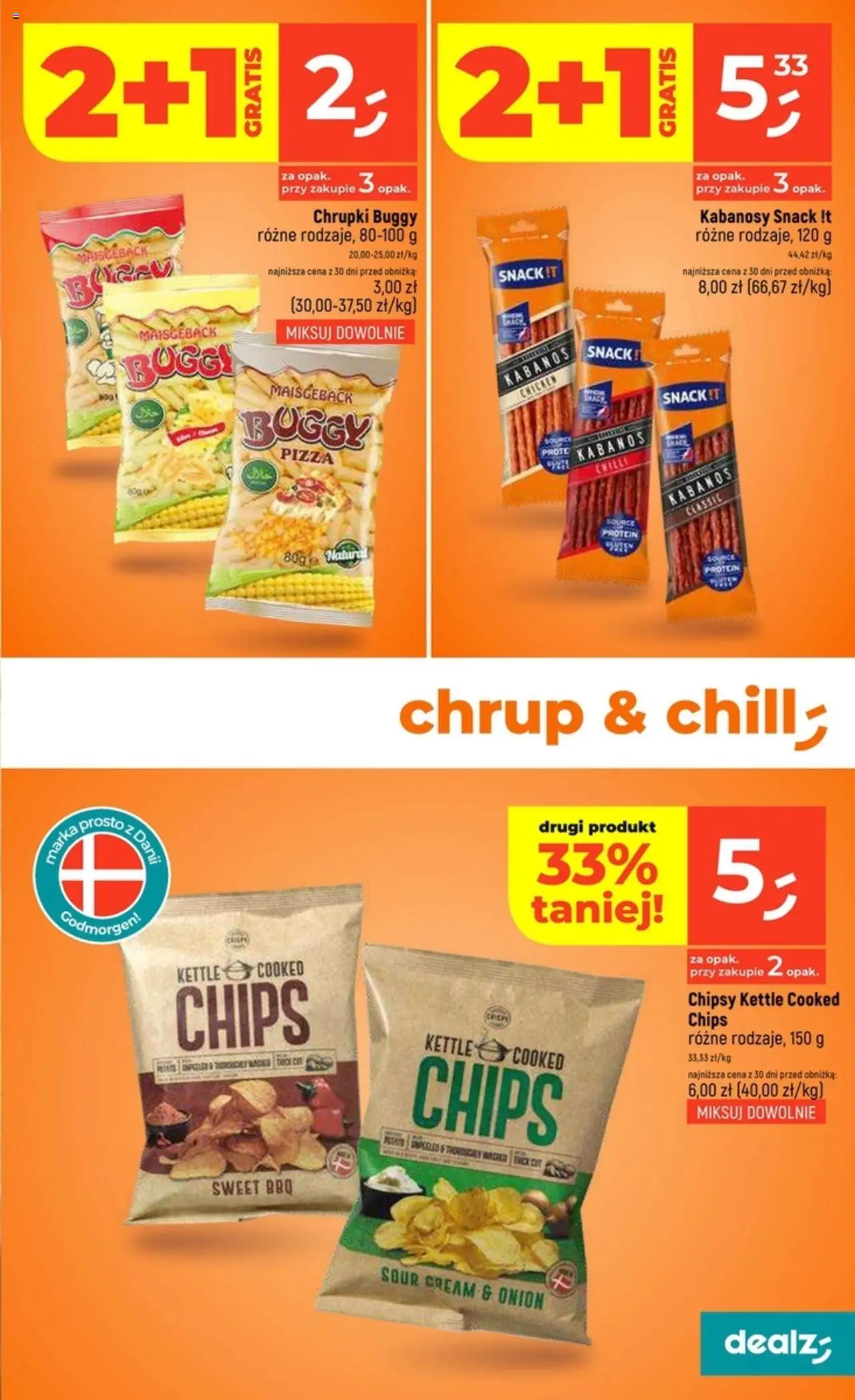 Dealz Gazetka od 18.09.2025 | Strona: 25 | Produkty: Chipsy, Chrupki, Kabanosy, Pizza