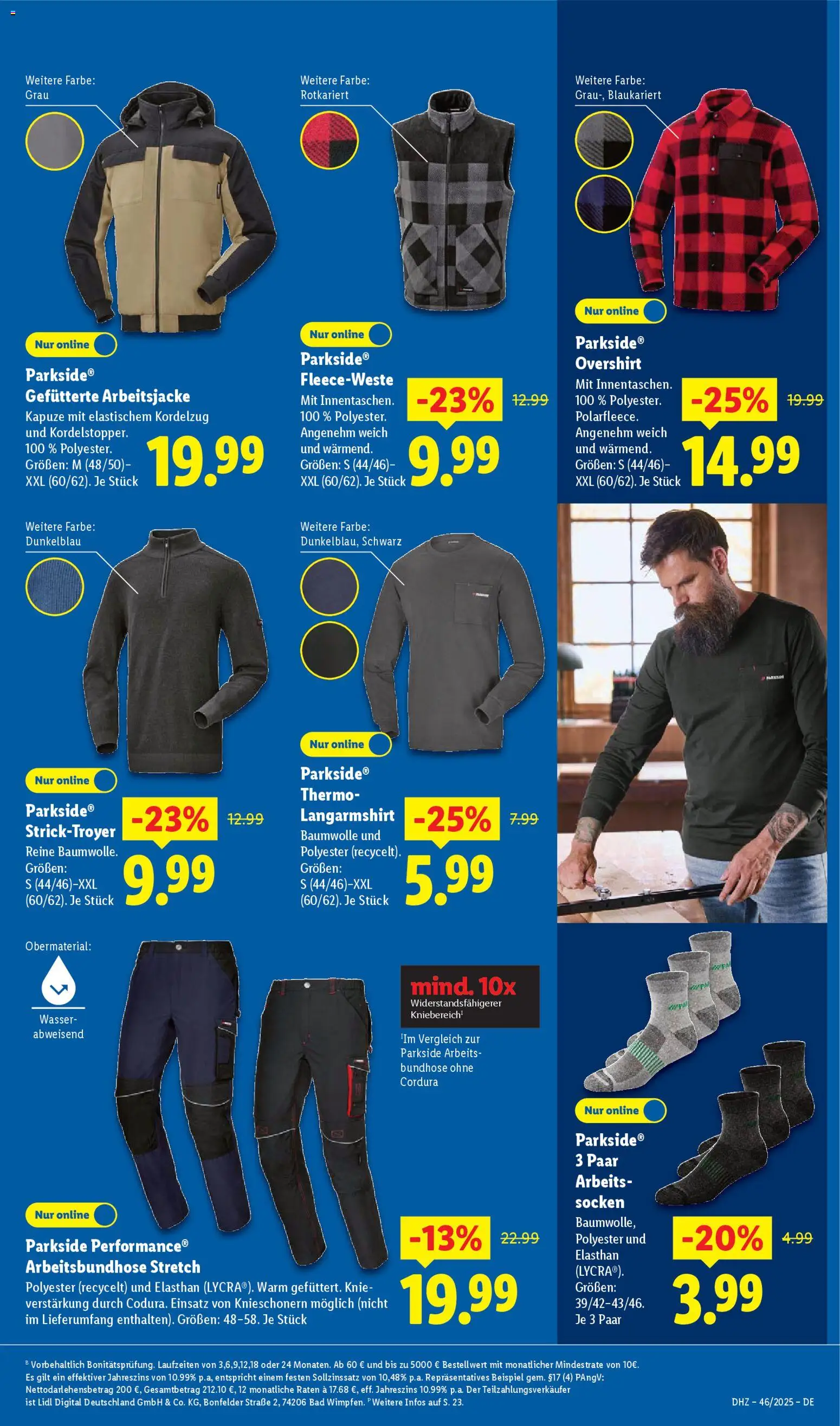 Lidl Prospekt Gladenbach – gültig ab 10.11.2025 | Seite: 47 | Produkte: Langarmshirt, Bad, Wasser, Socken