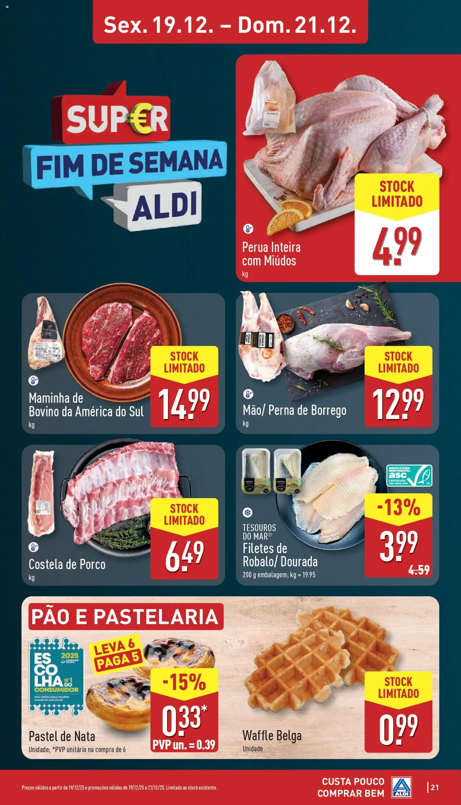 Aldi folheto │ válido de 15.12.2025 | Página: 21 | Produtos: Dourada, Padaria, Pão, Nata