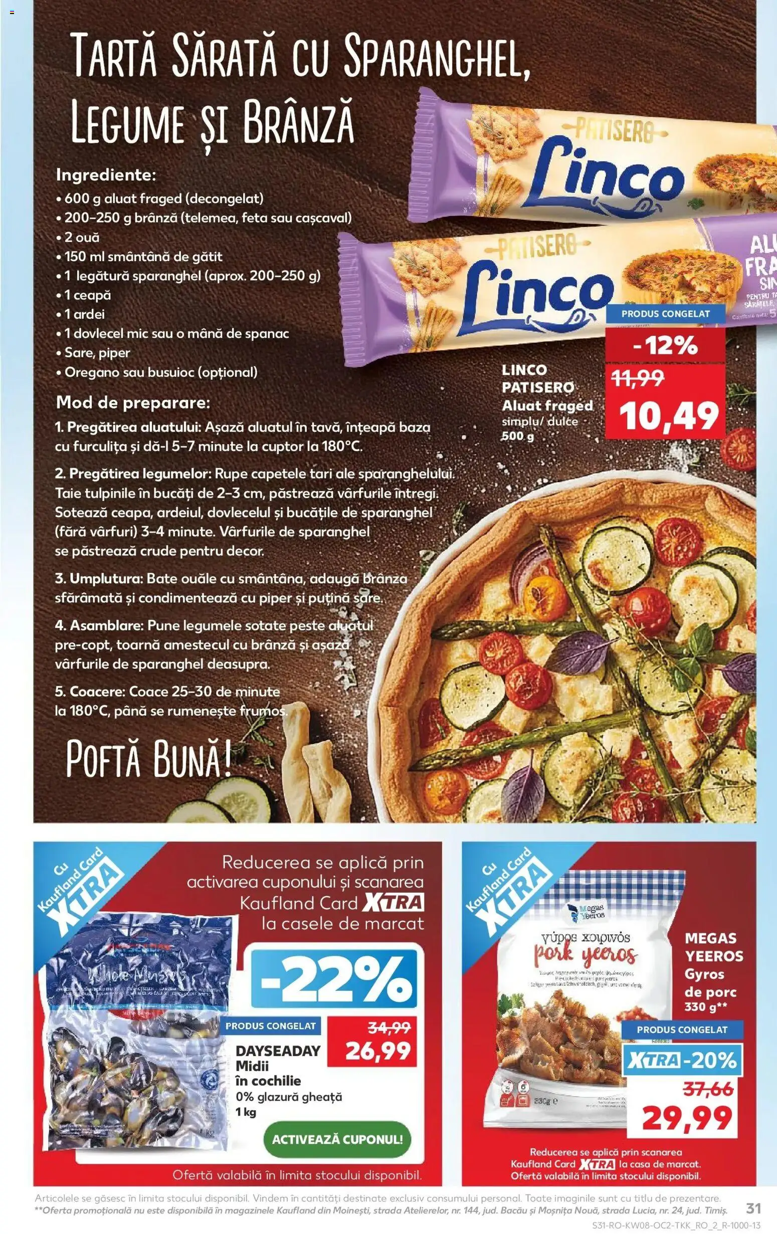 Noul catalog Kaufland – valabil de la 18.02.2026 | Pagină: 31 | Produse: Cașcaval, Aluat, Brânză, Pește