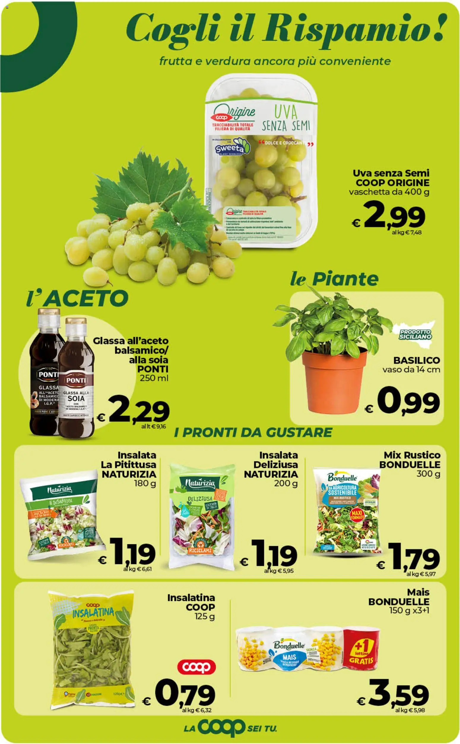 Volantino COOP del 28.04.2026 | Pagina: 20 | Prodotti: Frutta, Mais, Glassa, Vaso