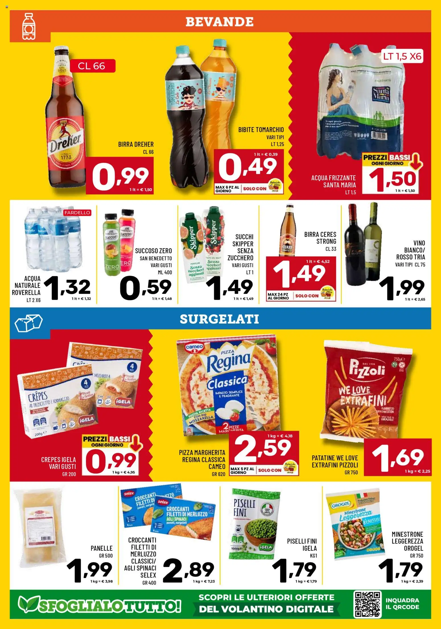 Volantino Il Centesimo del 18.12.2025 | Pagina: 10 | Prodotti: Patatine, Acqua, Formaggio, Spinaci