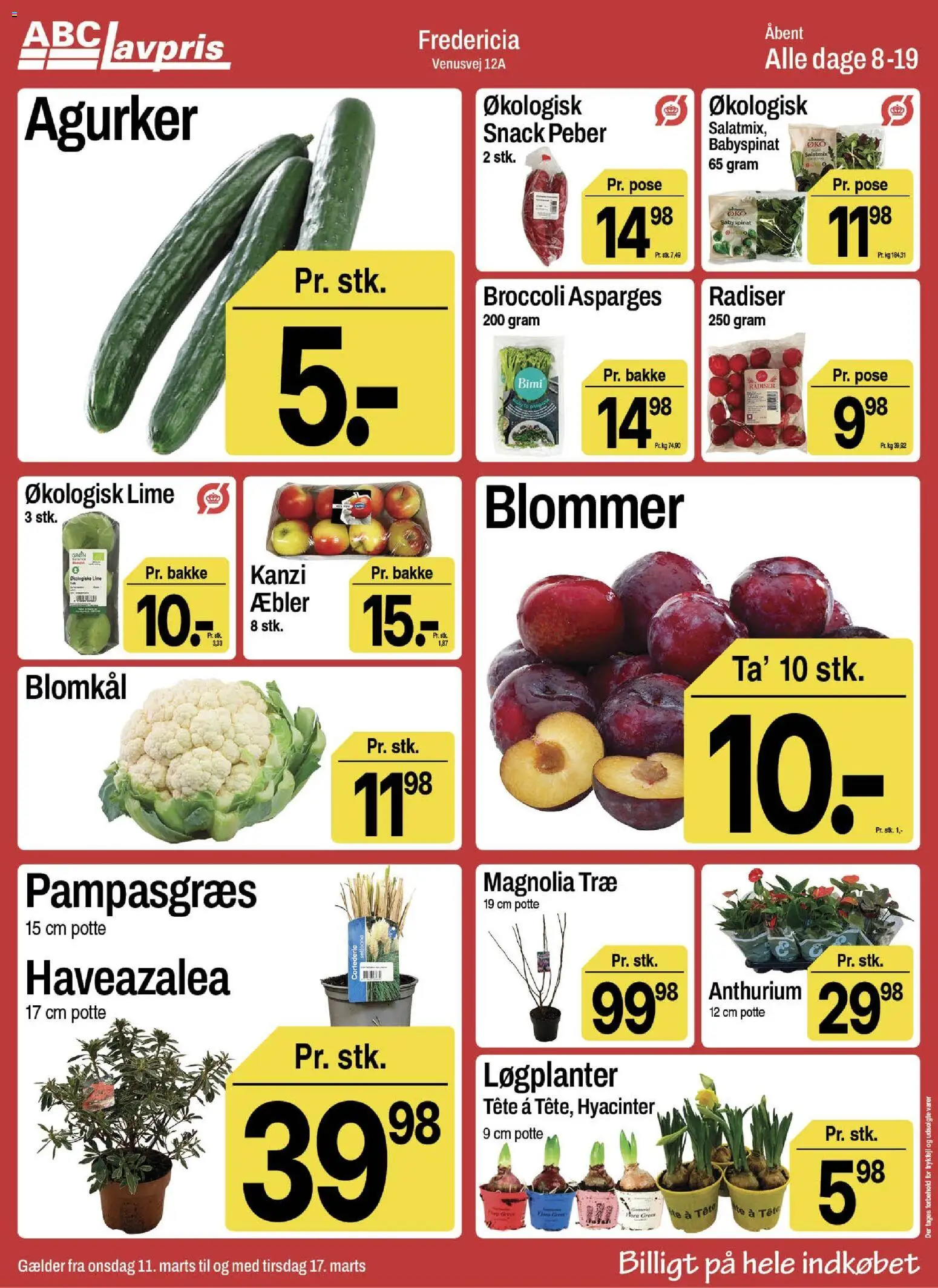 Abc Lavpris tilbudsavis – gyldig fra 11.03.2026 | Side: 2 | Produkter: Agurker, Broccoli, PC, Asparges