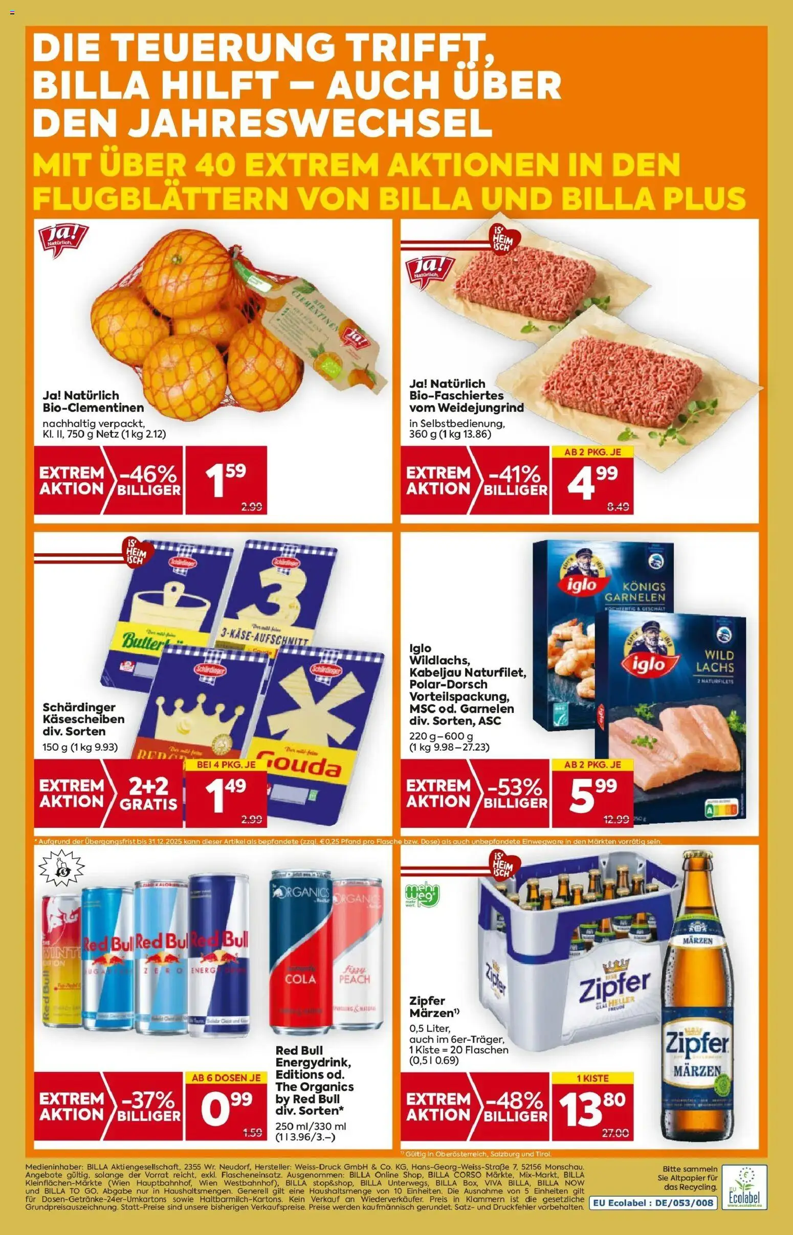 Billa Flugblatt - Oberndorf Bei Salzburg, Lamprechtshausen, Maria Alm gültig ab 27.12.2025 | Seite: 16