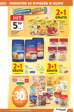 Pogląd oferty "Intermarche gazetka" - ważna od 26.03.2026 | Strona: 11 | Produkty: Żelatyna, Ciasto, Cukier trzcinowy, Krem