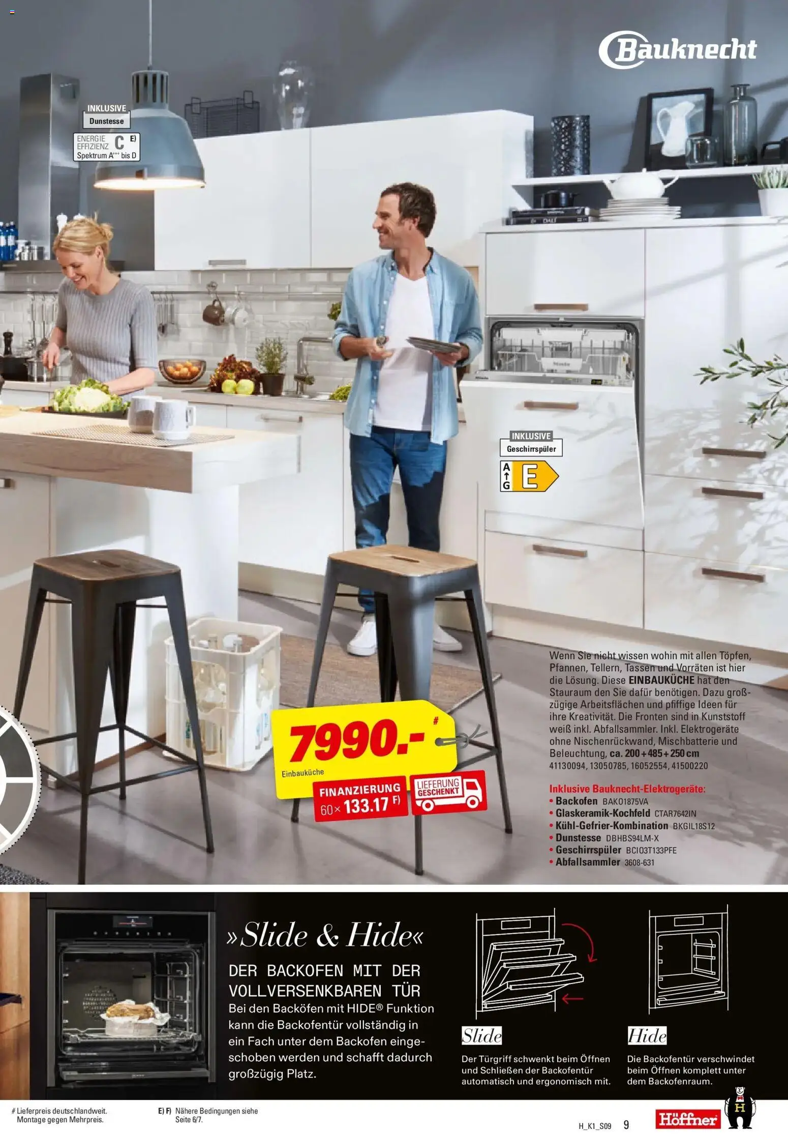 Höffner - Höffner: Möbelangebote – gültig ab 23.12.2025 | Seite: 9 | Produkte: Geschirrspüler, Einbauküche, Backofen, Kühlgefrierkombination