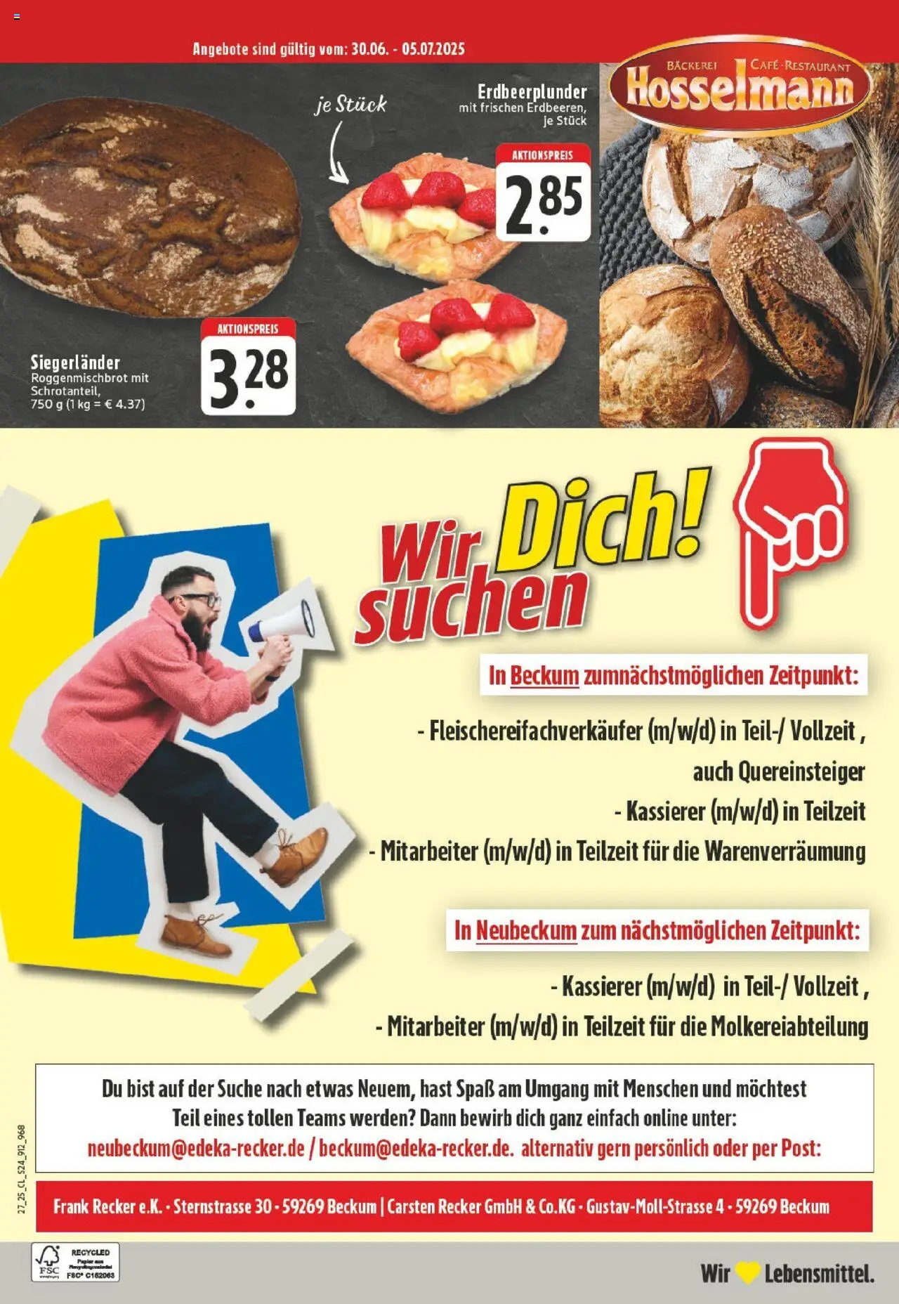 Edeka prospekt Beckum - Neubeckum	 - gültig ab dem 29.06.2025 | Seite: 24 | Produkte: Bäckerei