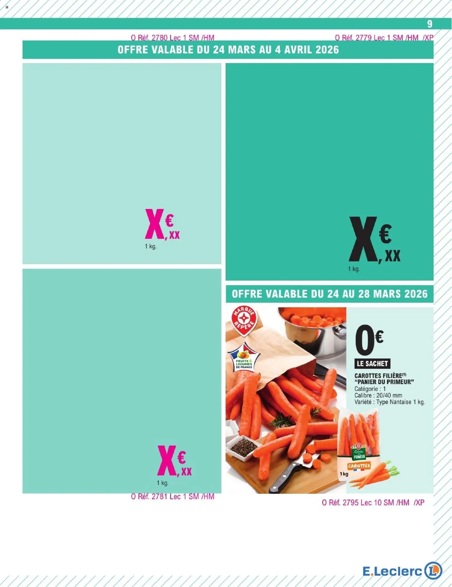 {H1} | Page: 9 | Produits: Carottes, Panier