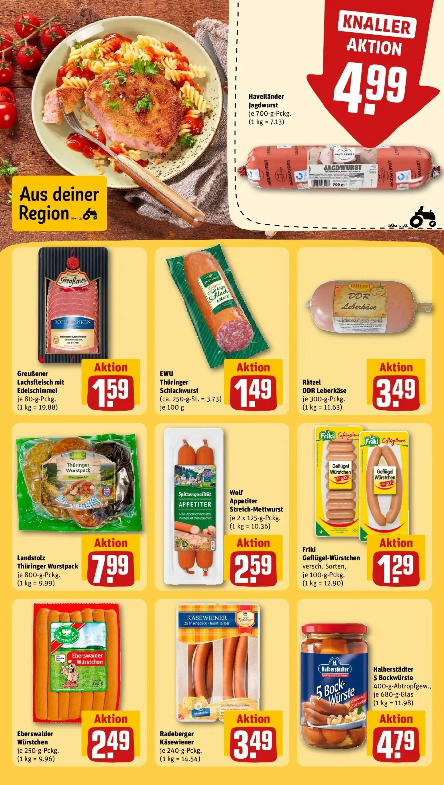 Rewe prospekt Leipzig Ot Grünau-Ost	 – gültig ab 09.02.2026 | Seite: 20 | Produkte: Wurst, Leberkase