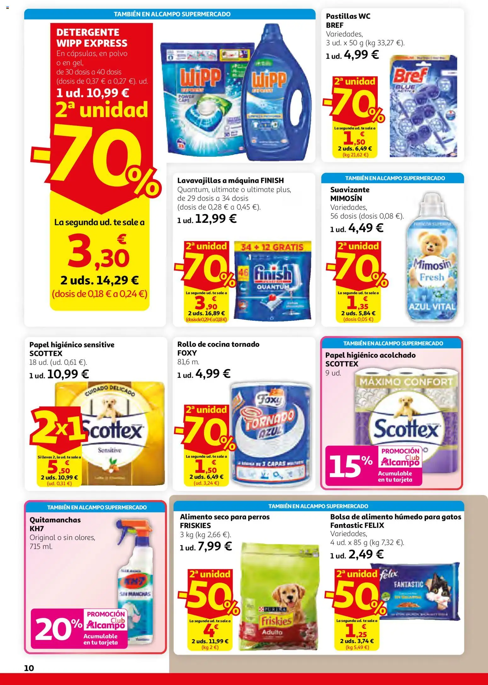 Alcampo - HP Unificado │ válido desde el 26.02.2026 | Página: 10 | Productos: Quitamanchas, Detergente, Bolsa, Lavavajillas