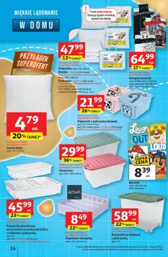 Auchan Gazetka - Pewność niskich cen Hipermarket od 31.07.2025 | Strona: 14 | Produkty: Poduszka, Kołdra