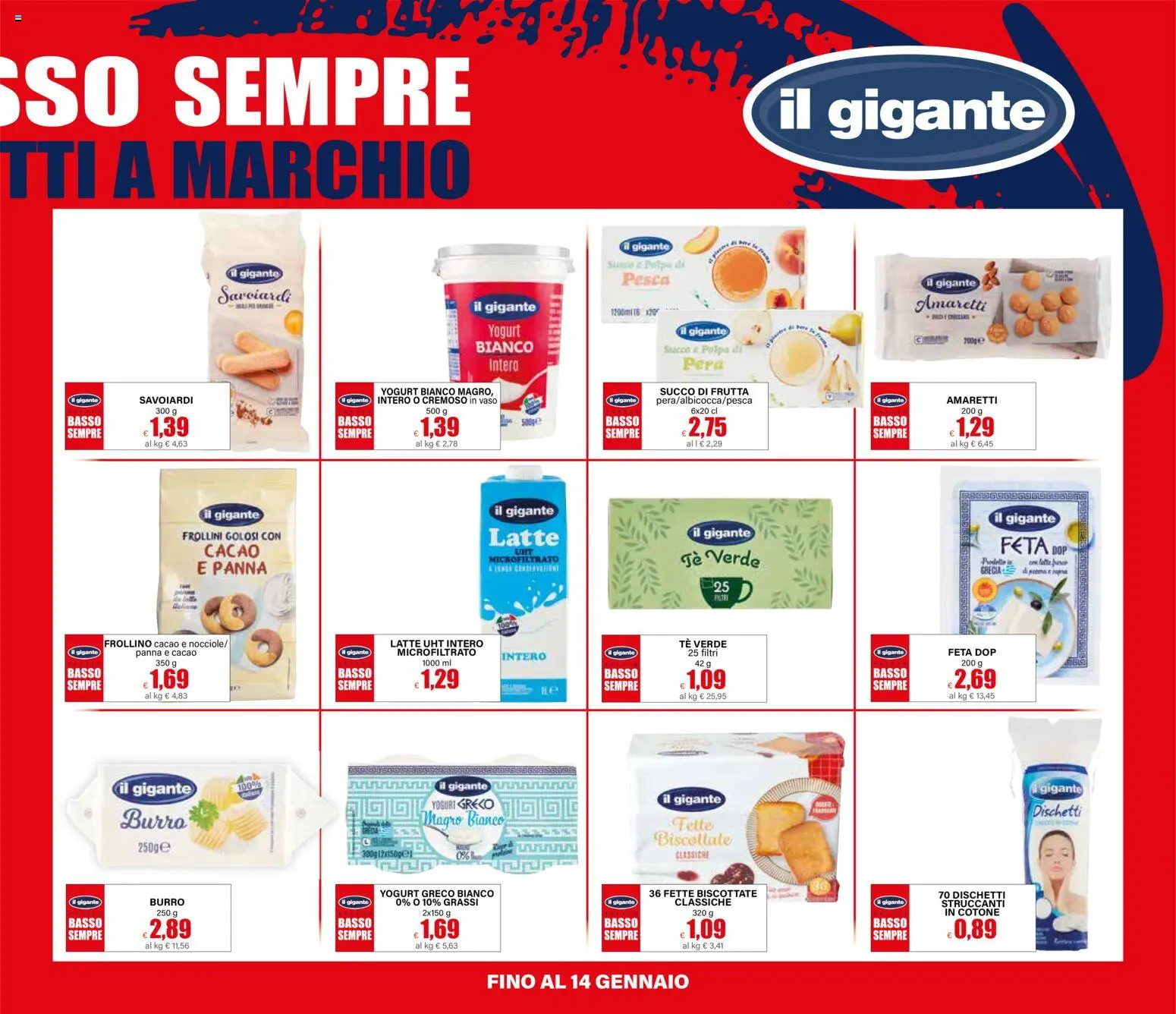 Volantino Il Gigante del 24.11.2025 | Pagina: 39 | Prodotti: Latte, Pera, Cacao, Vaso