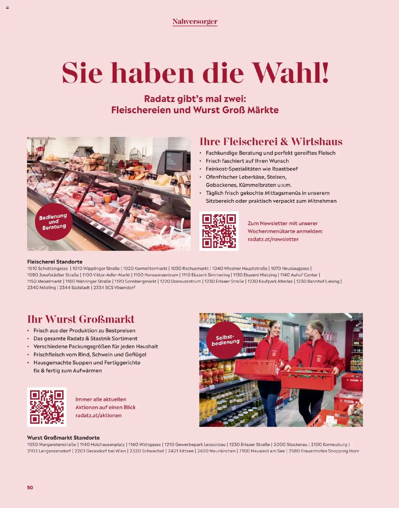 Radatz Schmeckt gültig ab 28.07.2025 | Seite: 50 | Produkte: Fertiggerichte, Wurst, Cage de football