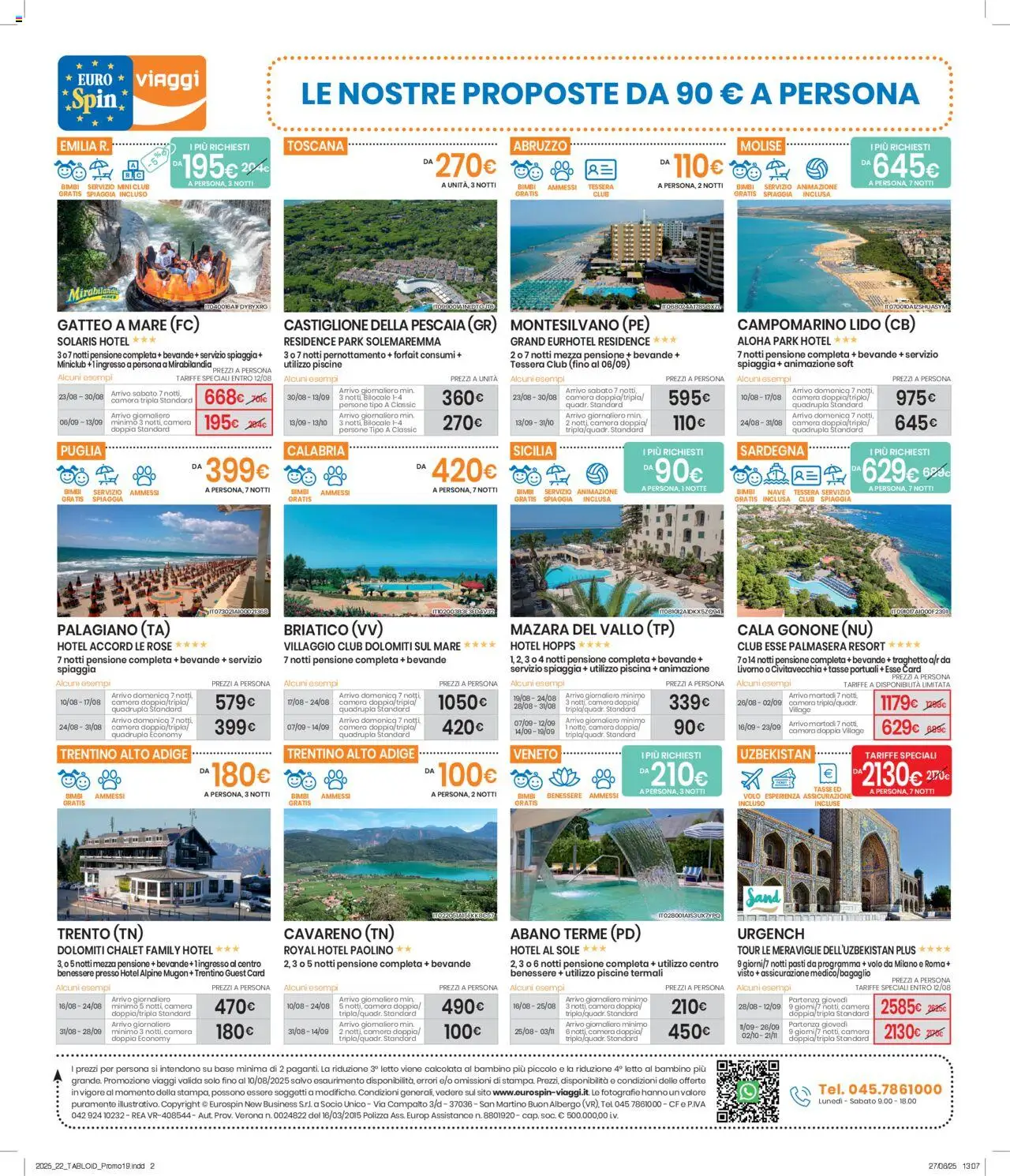 Volantino Eurospin del 28.07.2025 | Pagina: 1 | Prodotti: Piscina, Letto