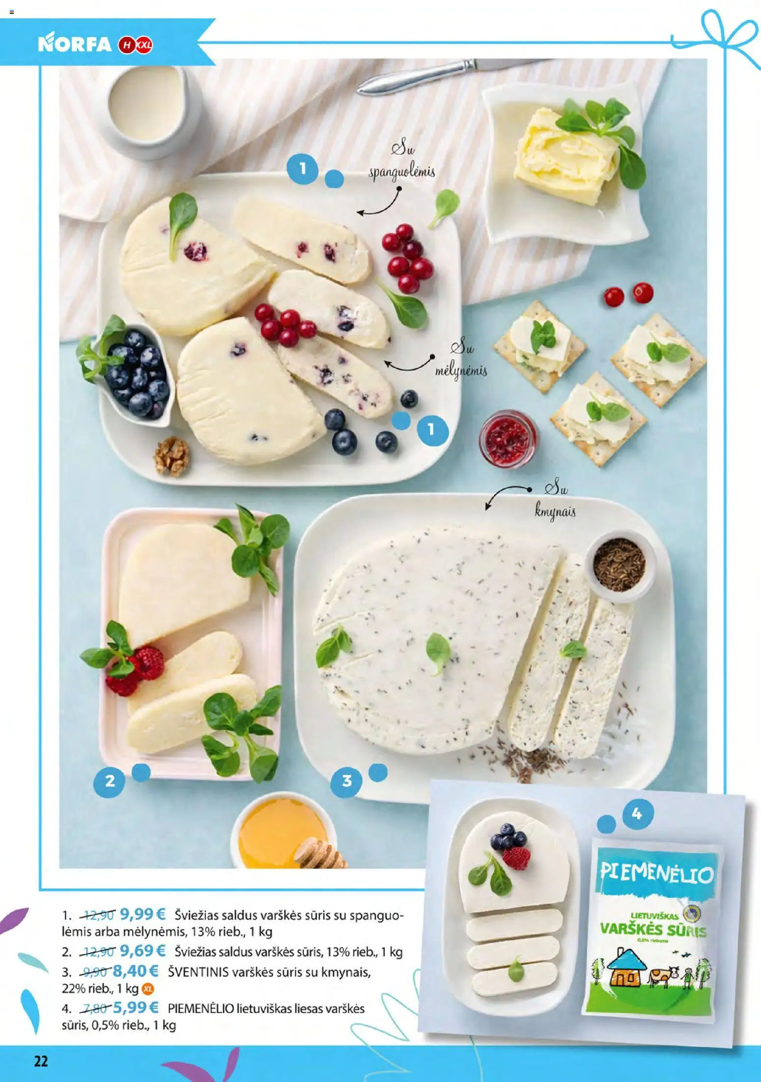 NORFA akcijos nuo 24.03.2026 | Puslapis: 22 | Prekių: Varškės sūris, Sūris
