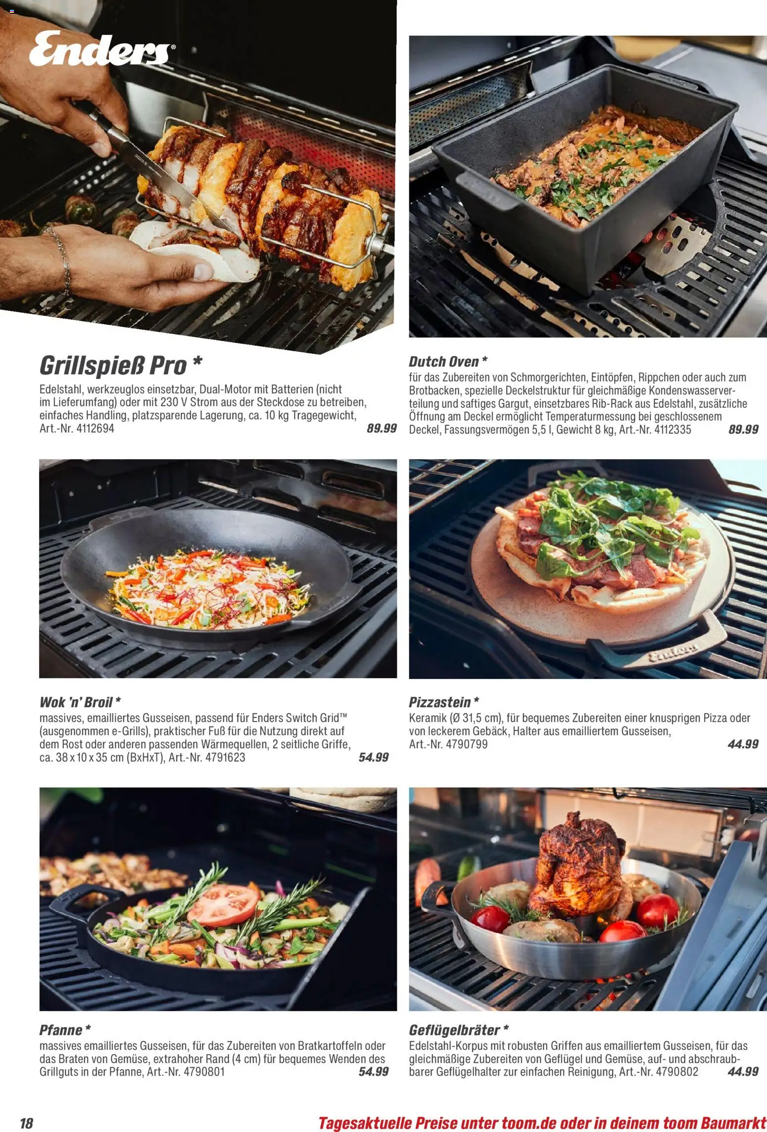 Toom Baumarkt  Grills & Zubehör 2026 – gültig ab 14.02.2026 | Seite: 18 | Produkte: Gewicht, Batterien, Steckdose, Pizza