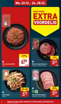 Aldi - Folder week 52 - Voorbeeld van een folder van Aldi, geldig van 22.12.2025 | Pagina: 6 | Producten: Gehakt, Kip