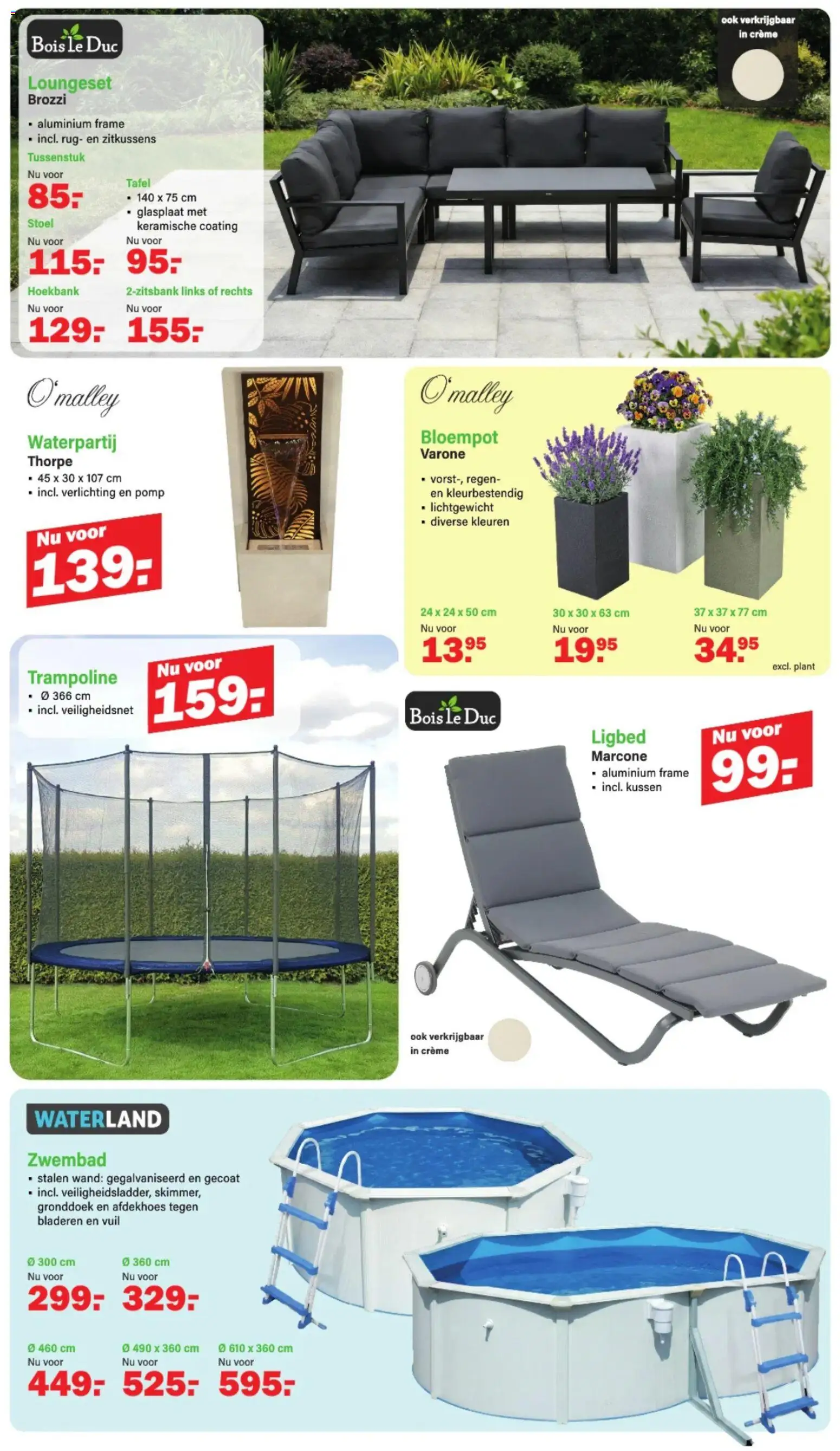 {H1} | Pagina: 2 | Producten: Trampoline, Verlichting, Tafel, Stoel