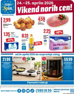 Eurospin katalog akcije – veljaven od 23.04.2026 | Stran: 16 | Izdelki: Kuhalnik, Kos, Maslo, Mesa alta