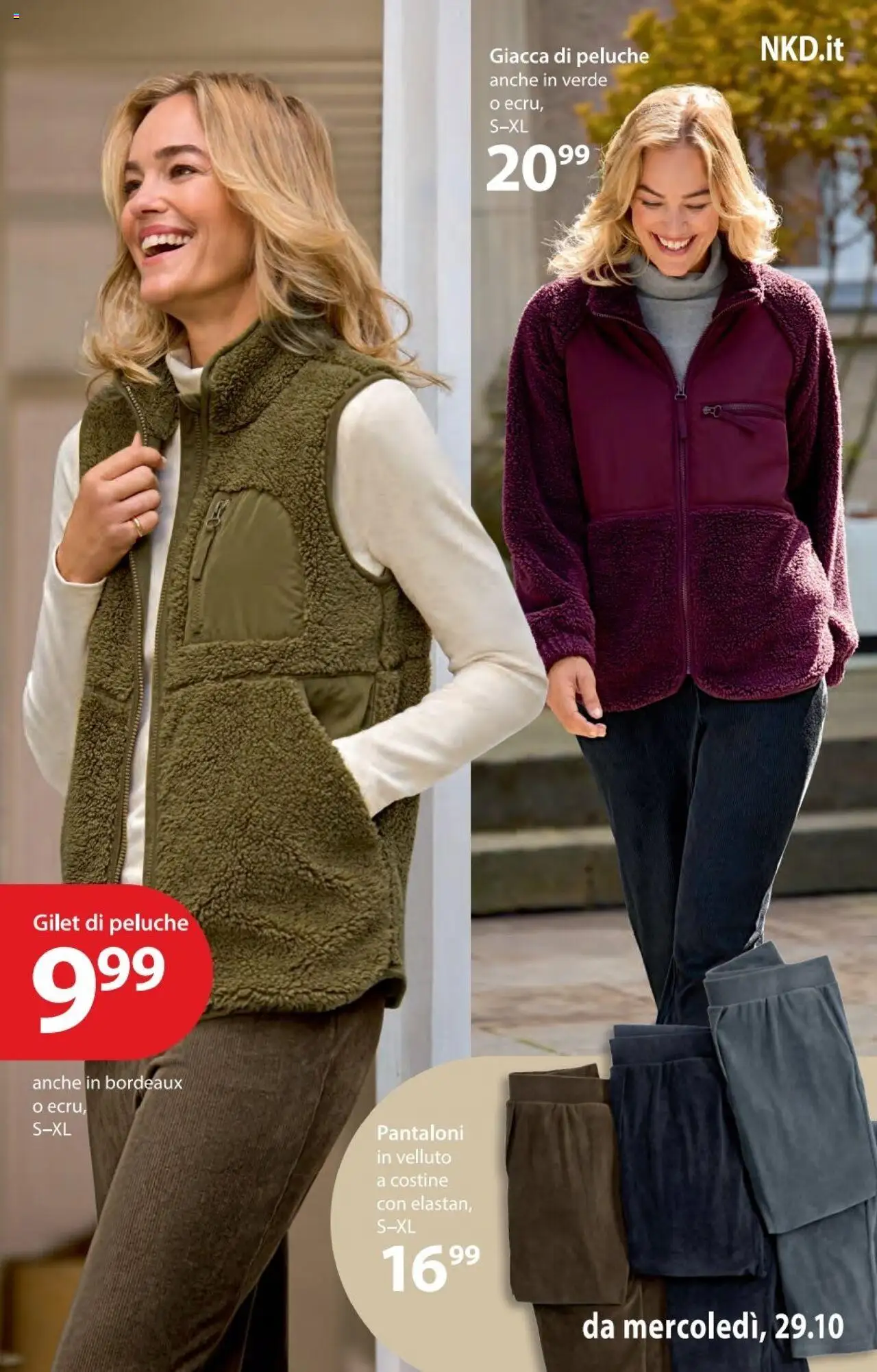 Volantino NKD del 29.10.2025 | Pagina: 9 | Prodotti: Peluche, Giacca, Pantaloni, Gilet