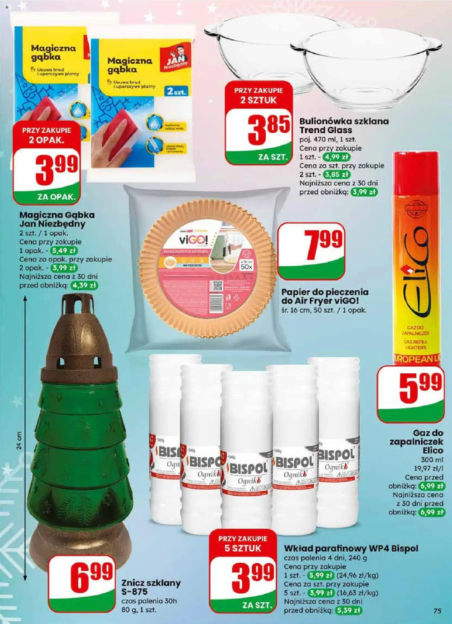 Dino Gazetka od 10.12.2025 | Strona: 75 | Produkty: Papier do pieczenia, Magiczna gąbka, Gąbka