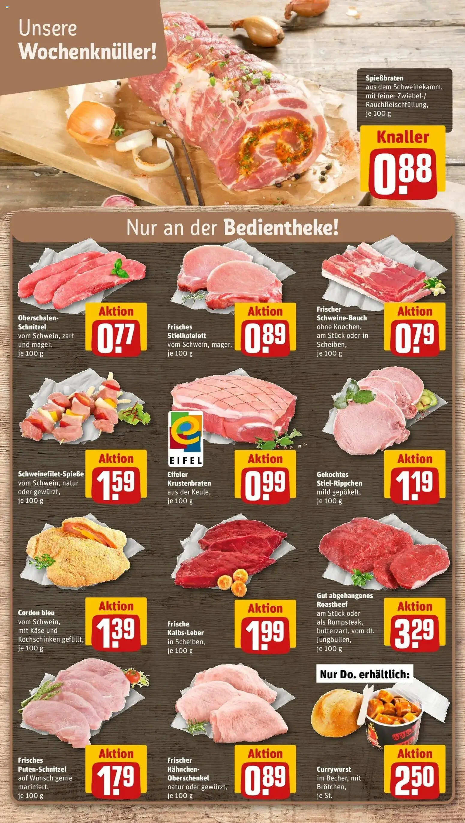 Rewe Prospekt Mendig	 – gültig ab 09.03.2026 | Seite: 8 | Produkte: Schweinebauch, Krustenbraten, Schnitzel, Putenschnitzel