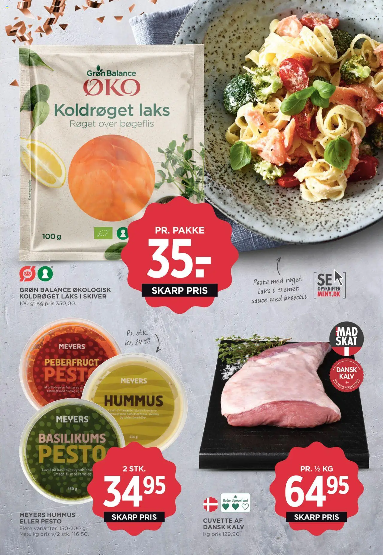 Meny tilbudsavis – gyldig fra 12.09.2025 | Side: 3 | Produkter: Broccoli, Peberfrugter, Hvidløg, Pesto