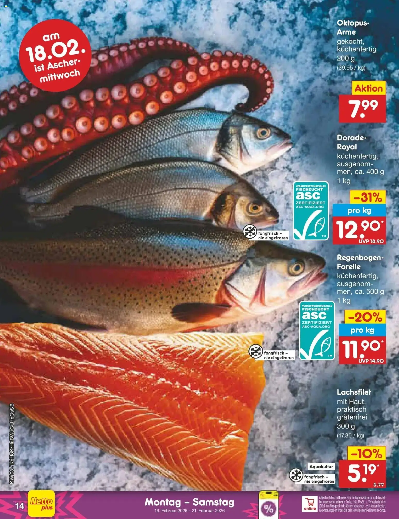 Netto Marken-Discount prospekt Kruft	 – gültig ab 16.02.2026 | Seite: 16 | Produkte: Dorade
