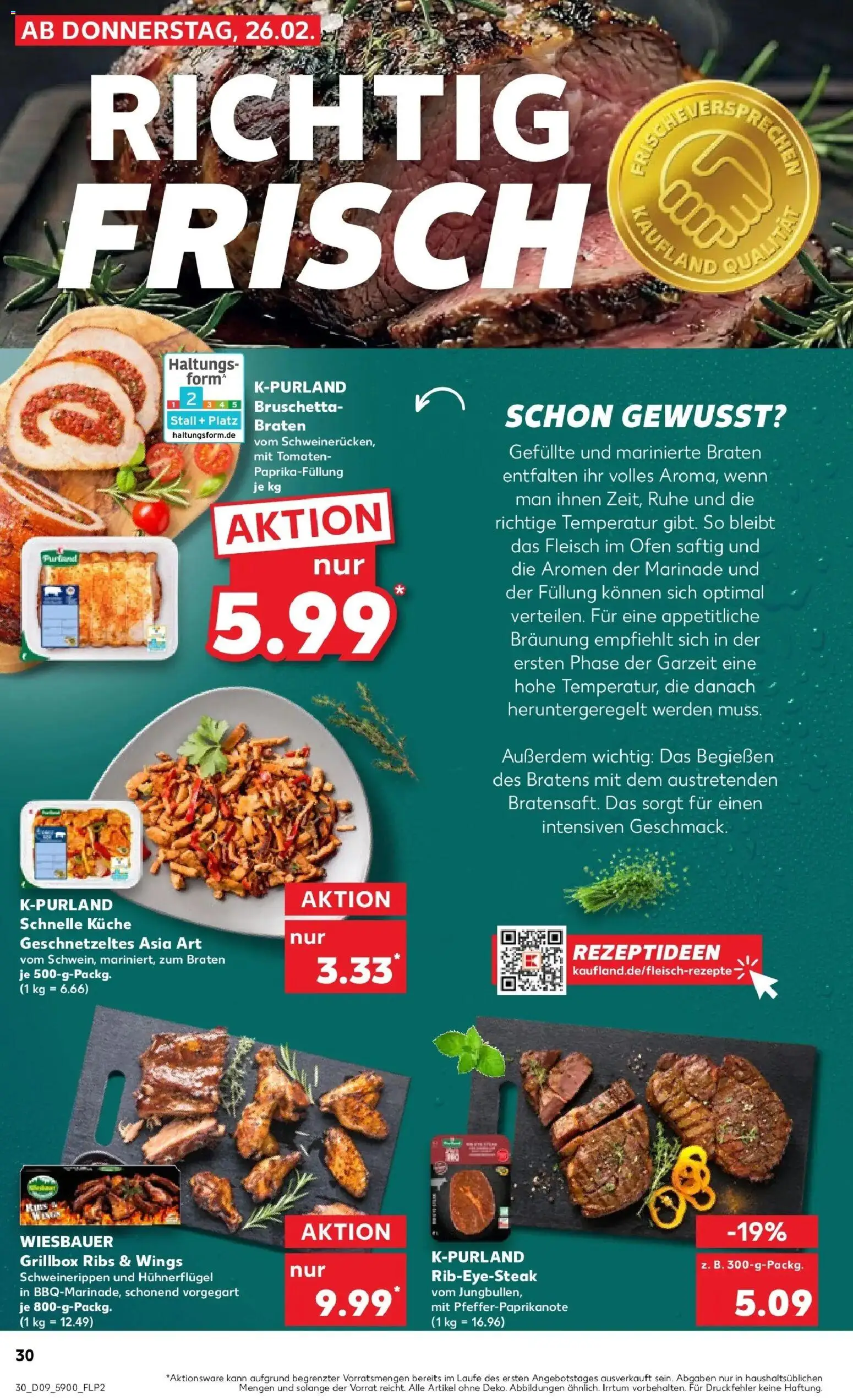 Kaufland prospekt Lutherstadt Eisleben	 – gültig ab 26.02.2026 | Seite: 30 | Produkte: Ofen, Küche, Tomaten, Steak