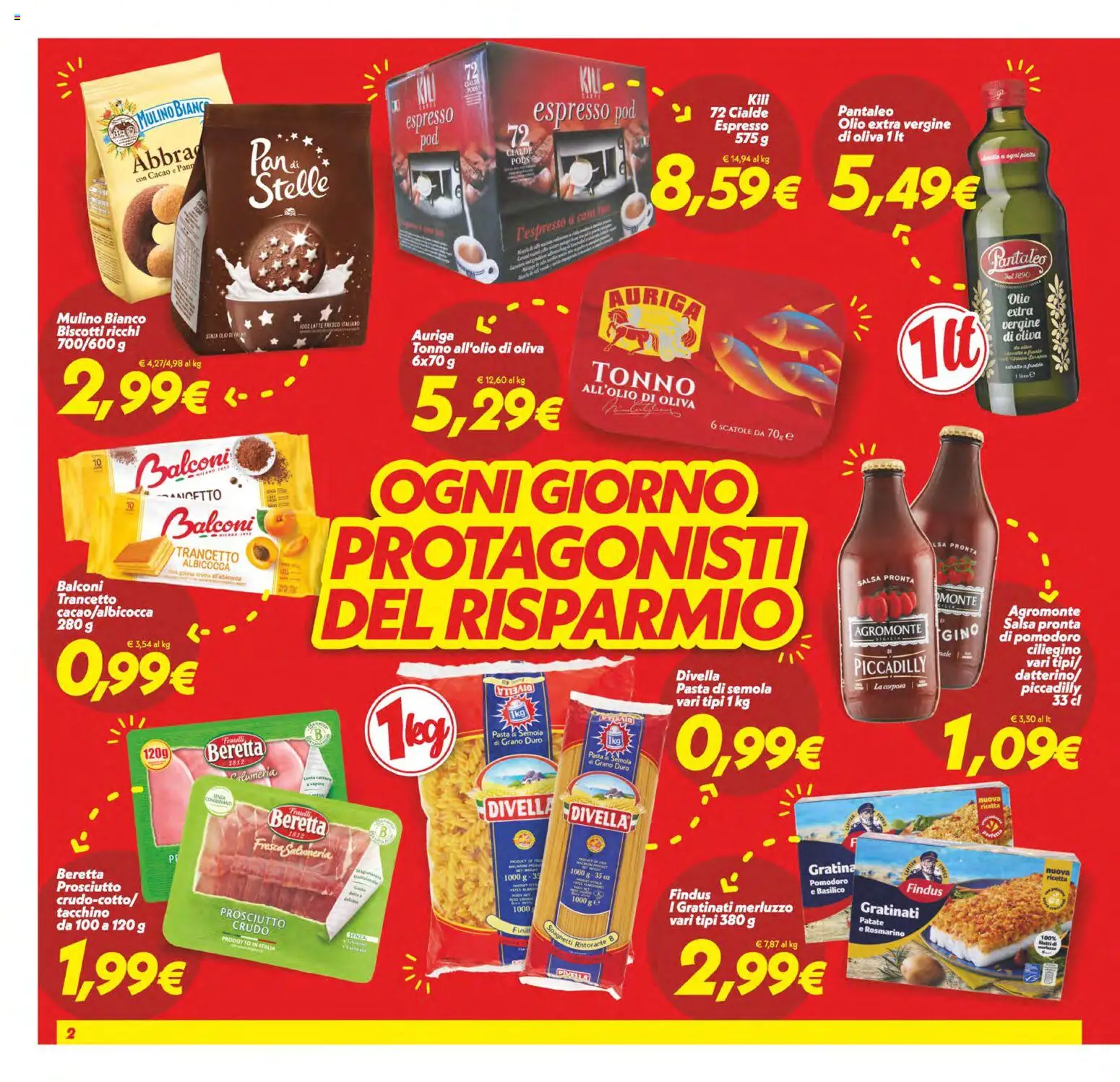 Volantino SuperConveniente del 17.04.2026 | Pagina: 2 | Prodotti: Biscotti, Salsa, Pasta, Basilico