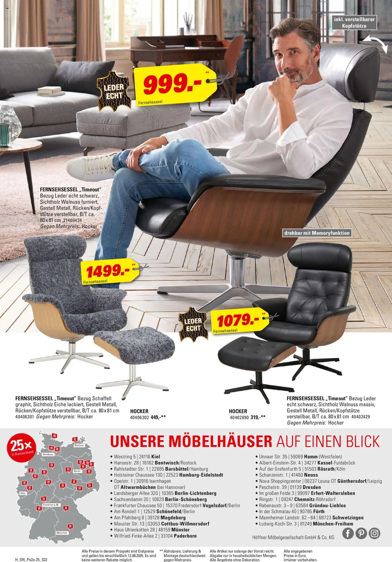 Höffner - Polster Spezial - gültig ab dem 30.07.2025 | Seite: 22 | Produkte: Hocker, Fernsehsessel