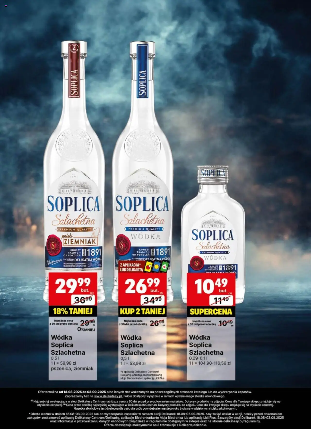 Delikatesy Centrum Gazetka - DeliBarek od 18.08.2025 | Strona: 10 | Produkty: Delikatesy, Warka, Wódka