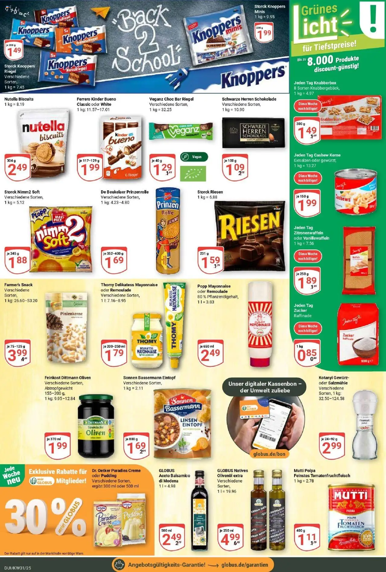 Globus prospekt Duisburg	 - gültig ab dem 28.07.2025 | Seite: 12 | Produkte: Kinder bueno, Pudding, Mayonnaise, Knoppers