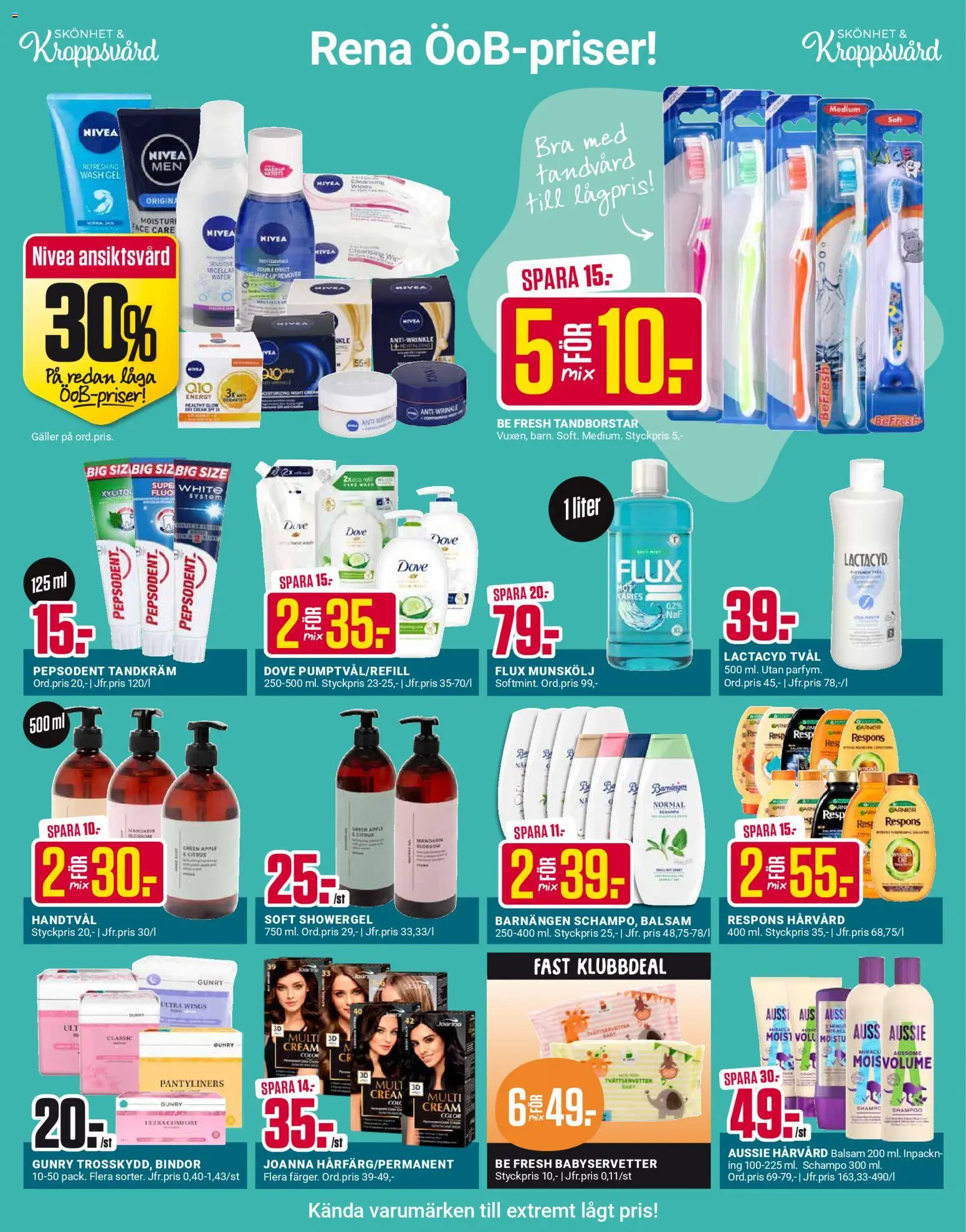 ÖoB reklamblad aktuell från 27.10.2025 | Sida: 10 | Produkter: Munskölj, Tvål, Äpple, Handtvål