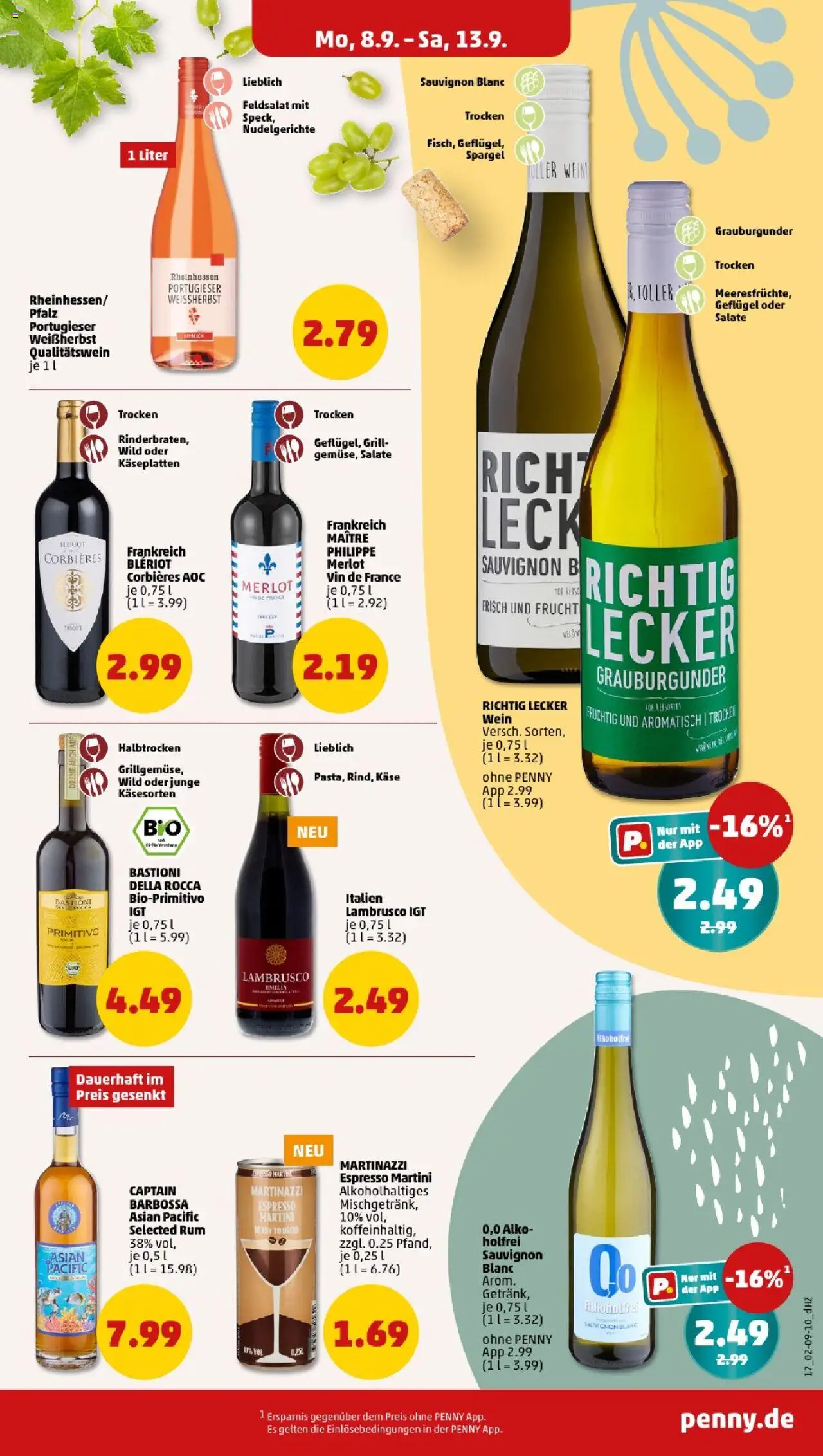 Penny Nordrhein - Westfalen – gültig ab 08.09.2025 | Seite: 17 | Produkte: Martini, Grill, Käse, Spargel