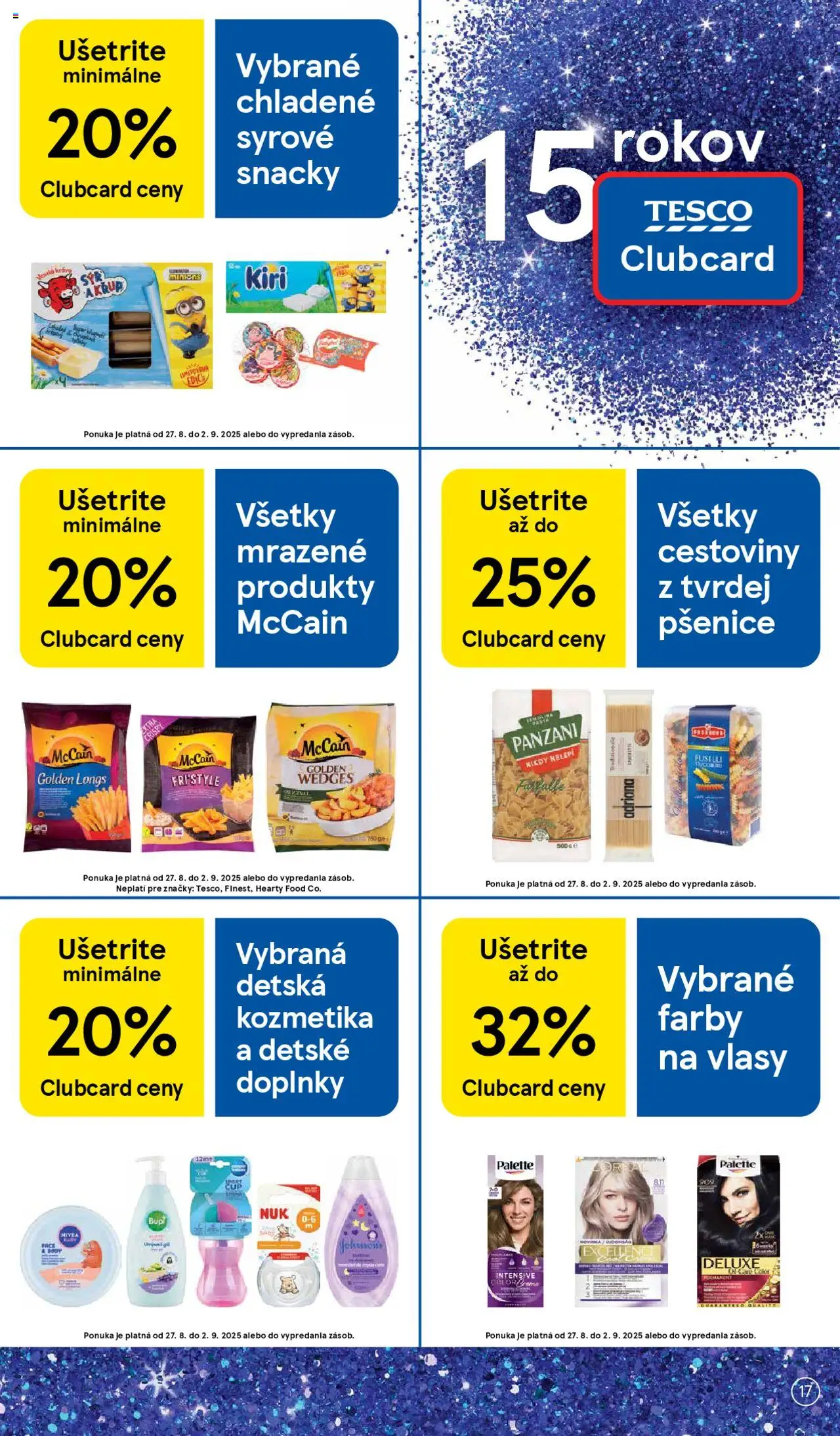 Tesco Hypermarket - leták │ platný od 27.08.2025 | Strana: 17 | Produkty: Fusilli, Nivea, Cestoviny