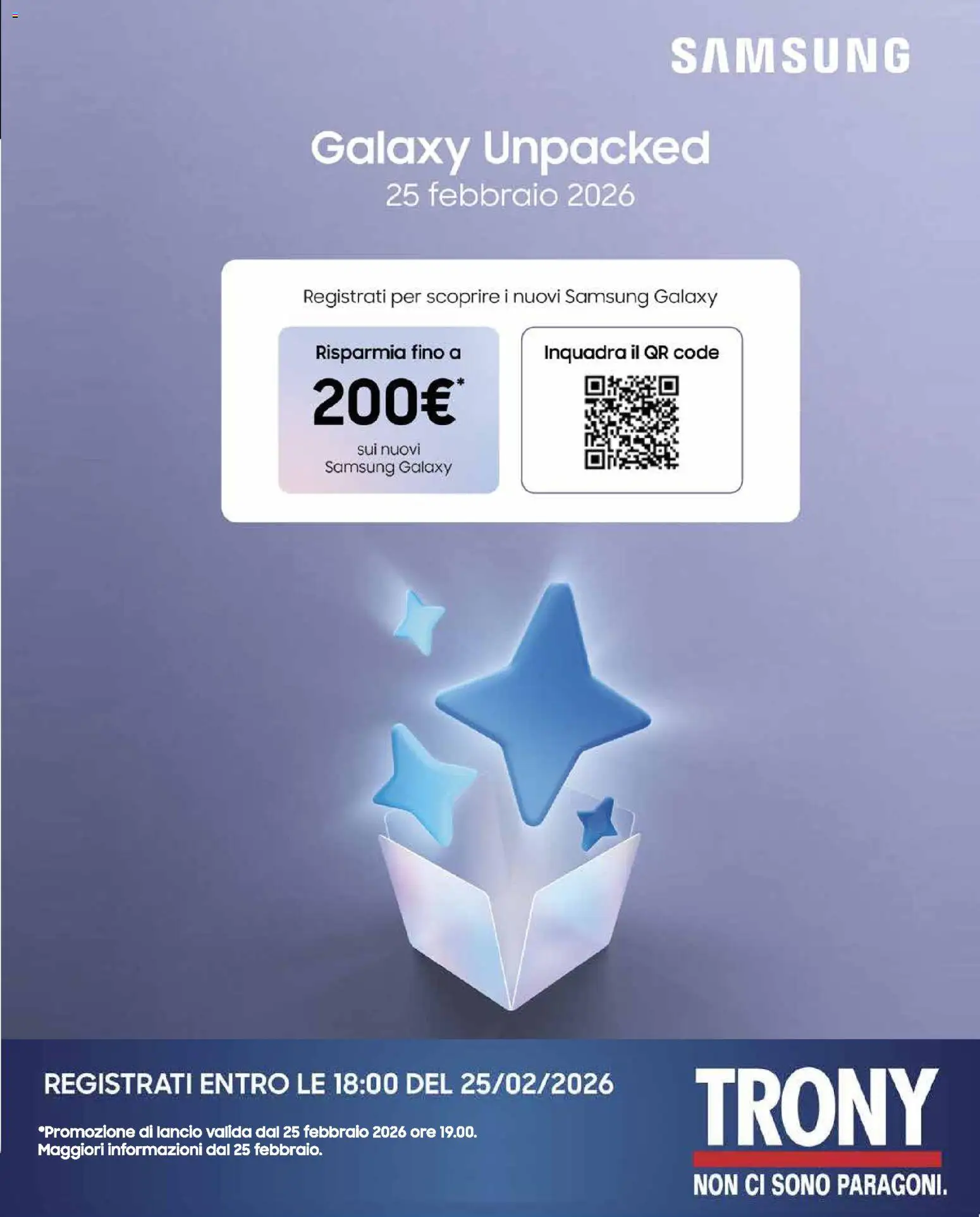 Volantino Trony del 19.02.2026 | Pagina: 42 | Prodotti: Samsung Galaxy, Samsung